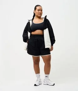 Short Runner Dry com Vivo Contrastante Curve & Plus Size