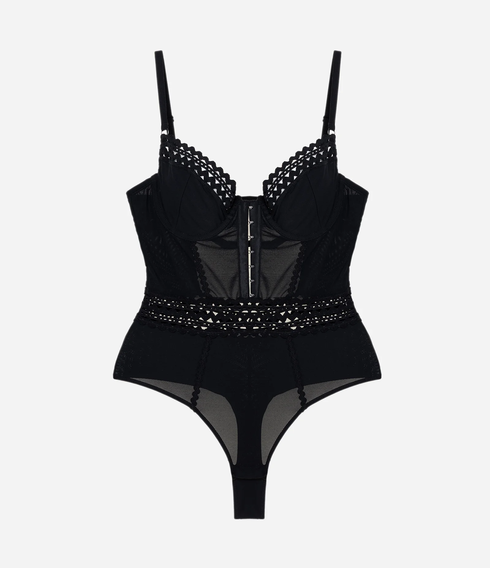 Body em Tule Sem Bojo com Detalhes em Sianinhas Preto 5