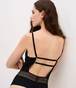 Body em Tule Sem Bojo com Detalhes em Sianinhas