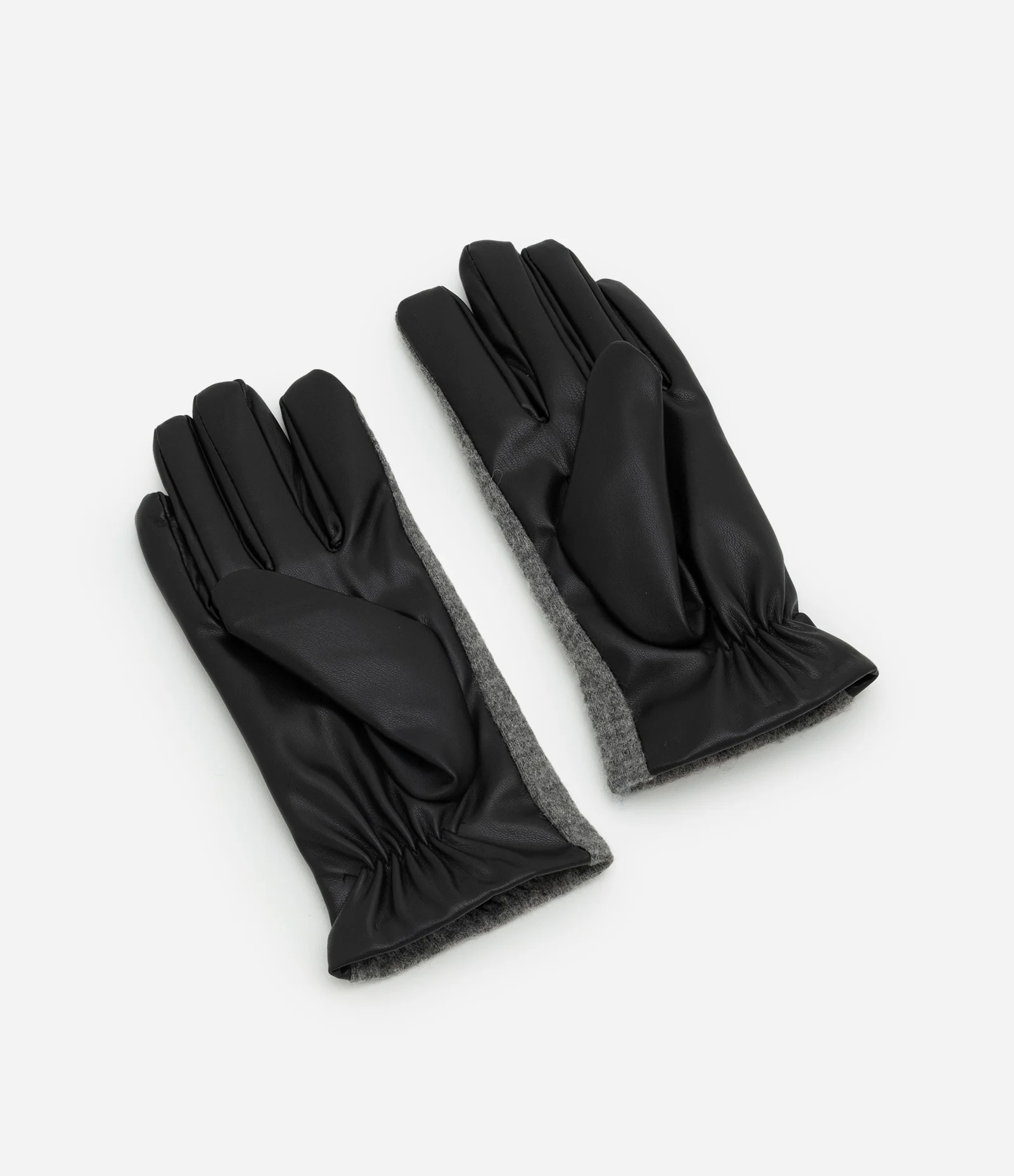 Luva em Pu e Elástico nos Punhos Preto 2