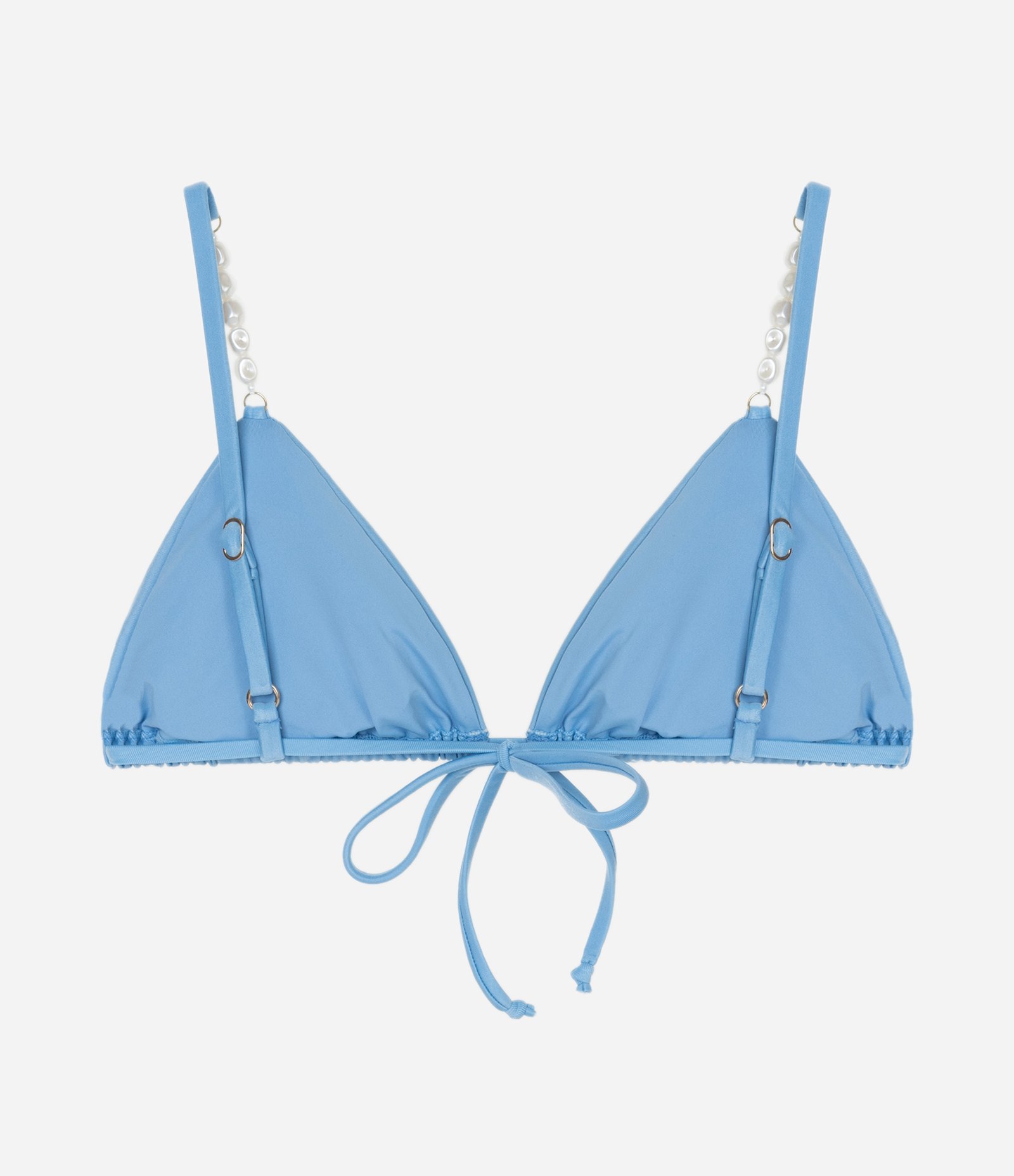 Biquíni Top Cortininha com Aviamento de Pérolas nas Alças Azul 6