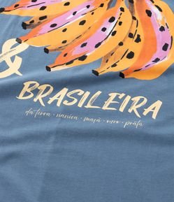 Vestido T-shirt em Algodão com Estampa Tropical e Fendas Curve & Plus Size
