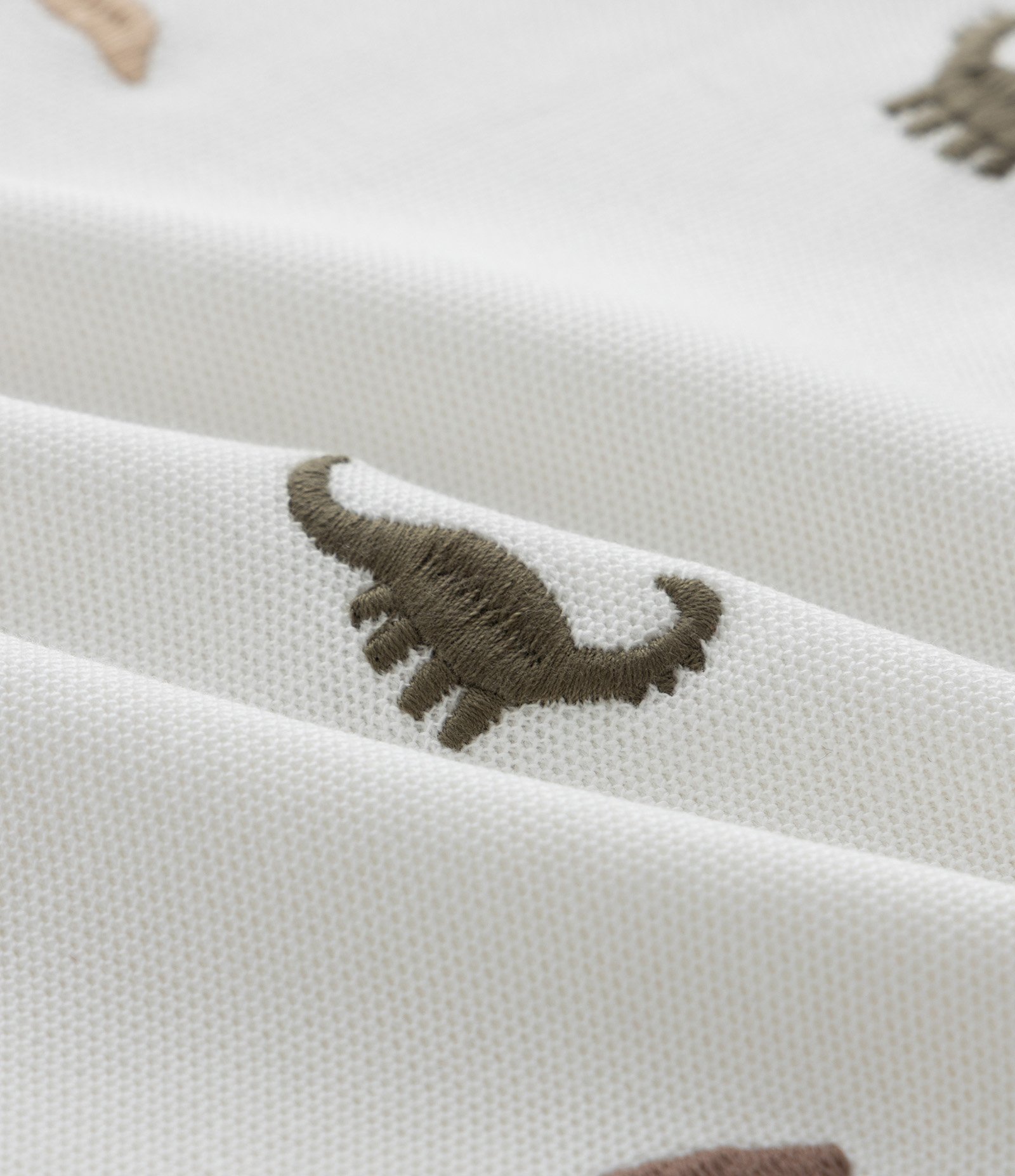 Camisa Polo Infantil com Bordado de Animais – Tam 1 a 6 Anos Off White 3