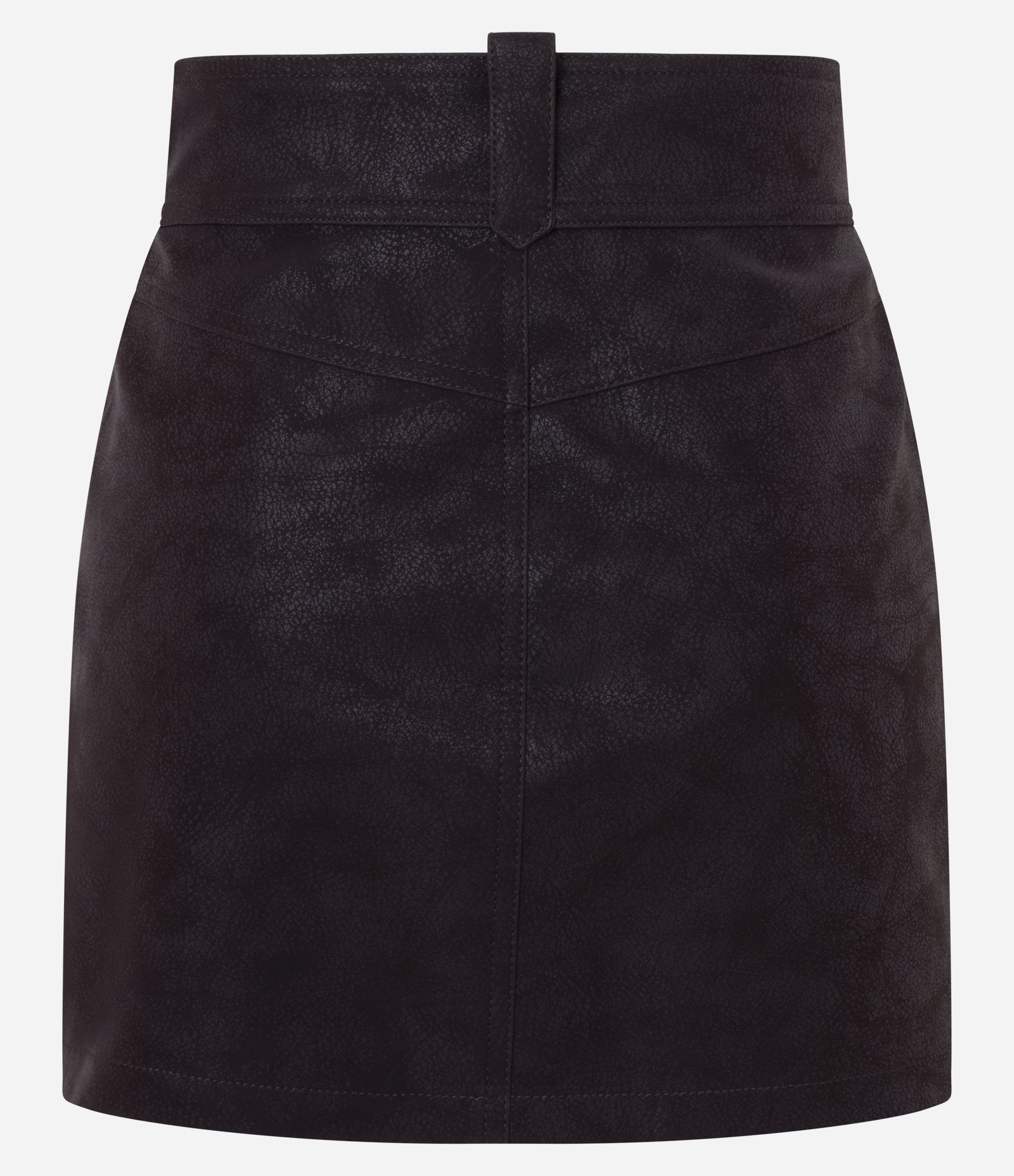 Short Saia em Suede com Bolsos e Botão Forrado Roxo 3