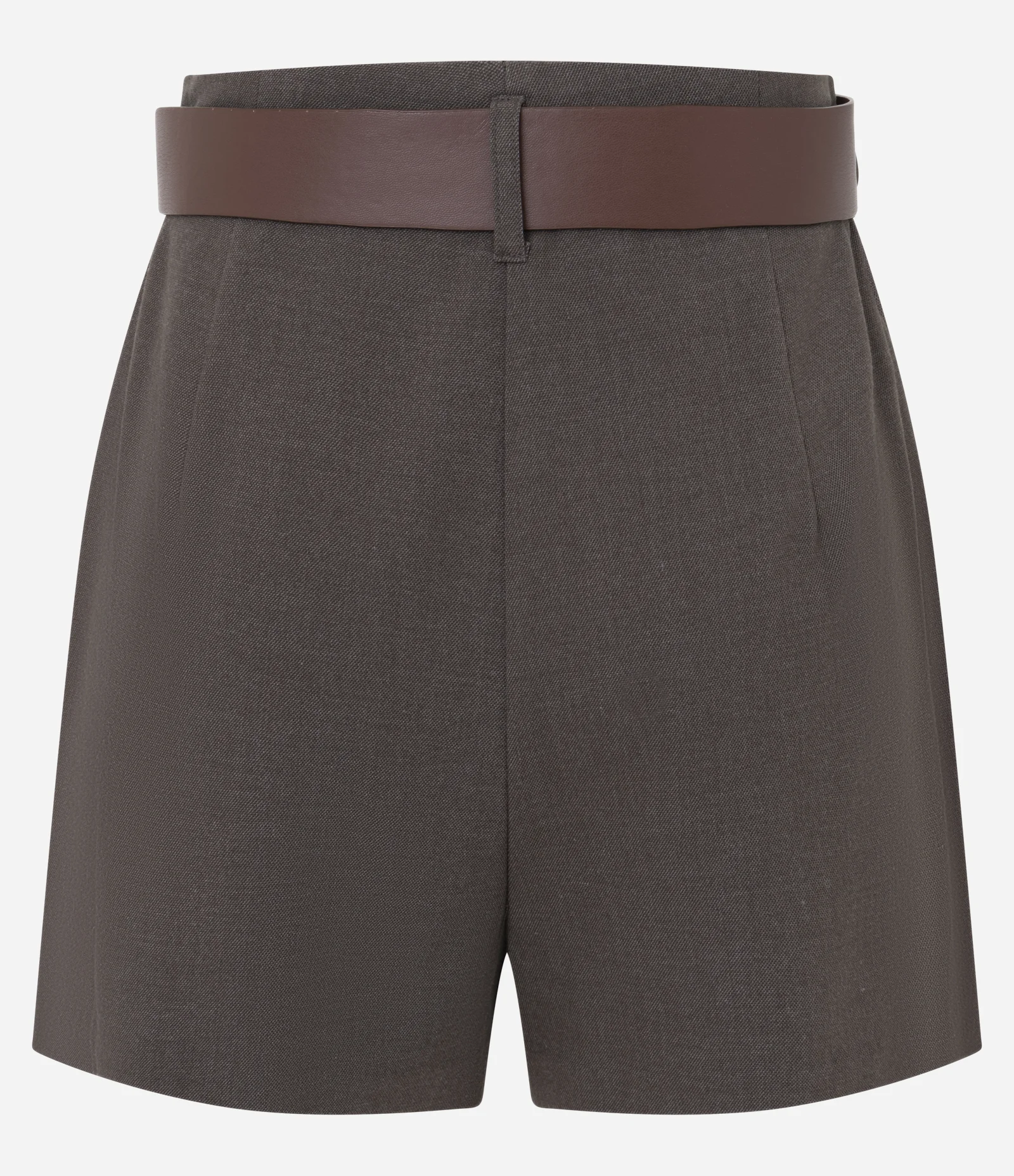 Short Alfaiatado em Tweed com Cinto Marrom 2