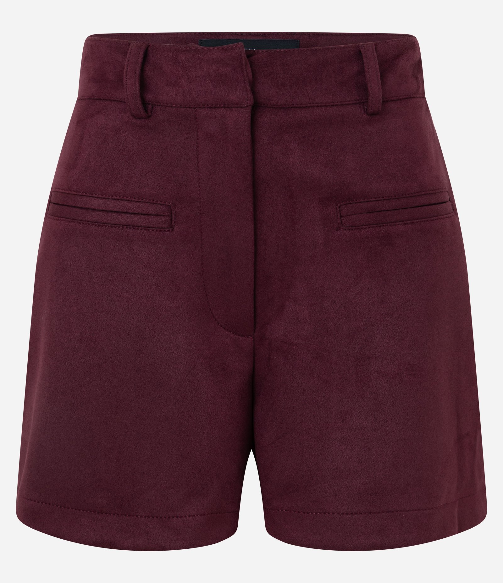 Short em Suede Cintura Alta com Passantes Vermelho 5