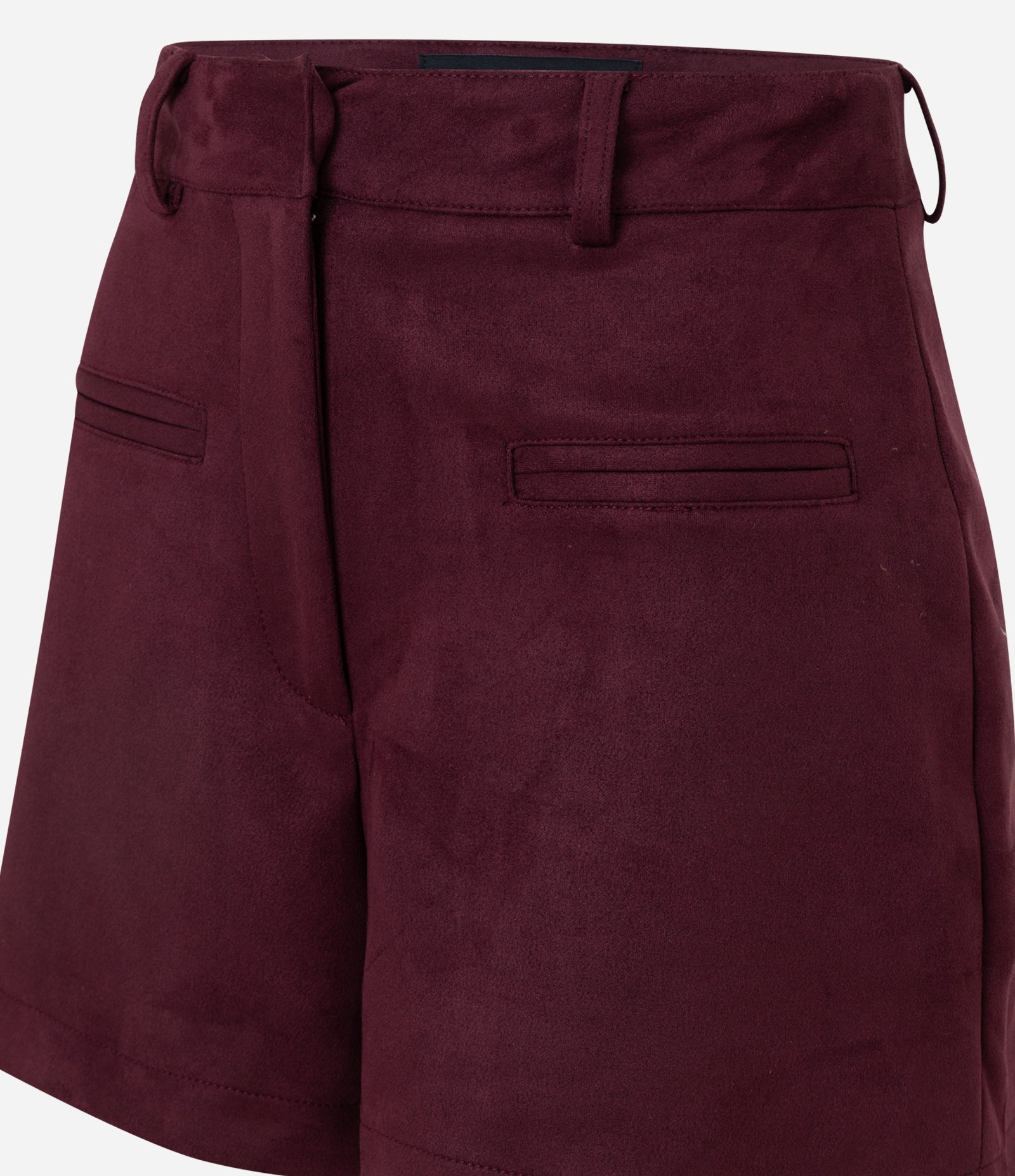 Short em Suede Cintura Alta com Passantes Vermelho 6