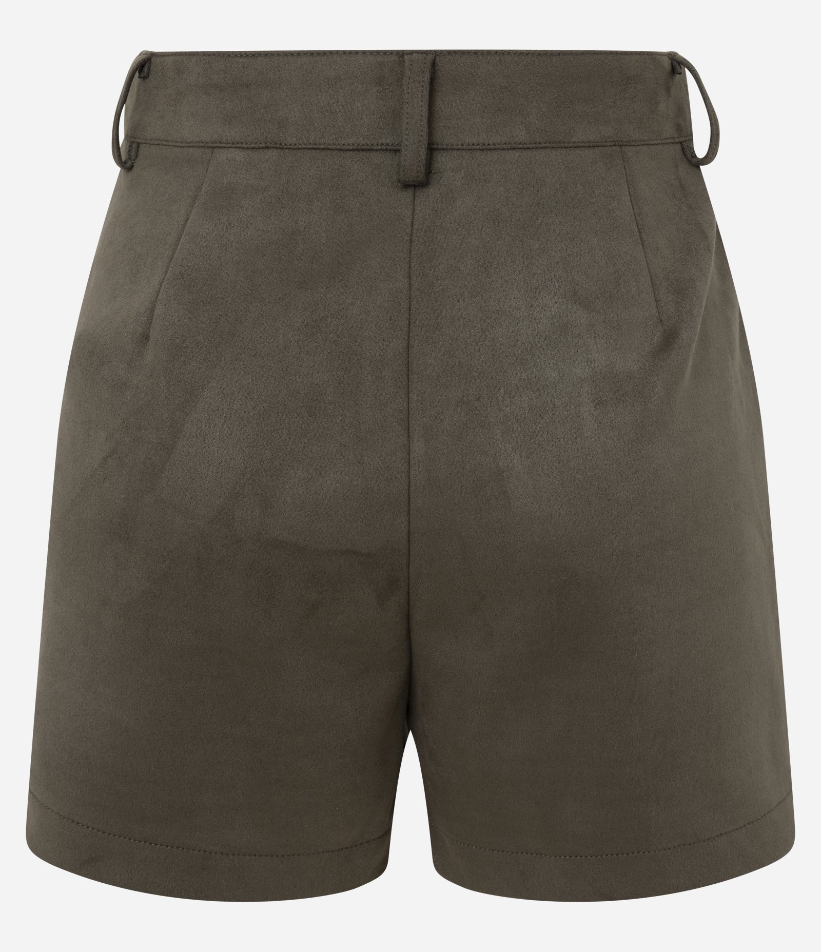 Short em Suede Cintura Alta com Passantes Verde 3