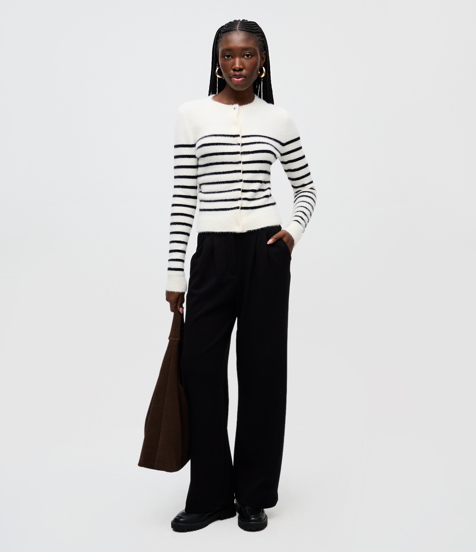 Calça Wide Leg com Bolso Faca Preto 1