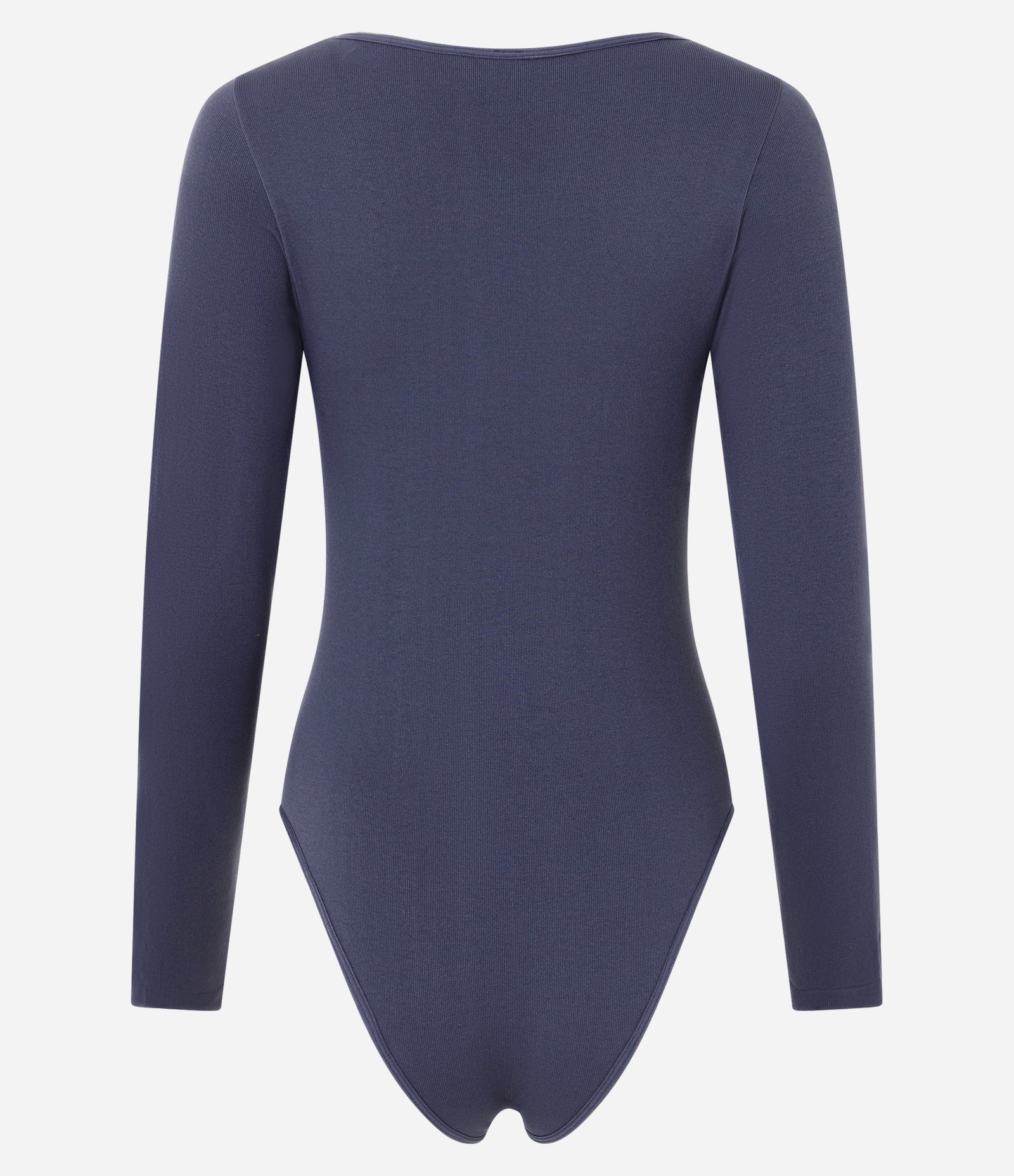 Body Manga Longa com Decote Coração e Detalhe no Busto Azul 3