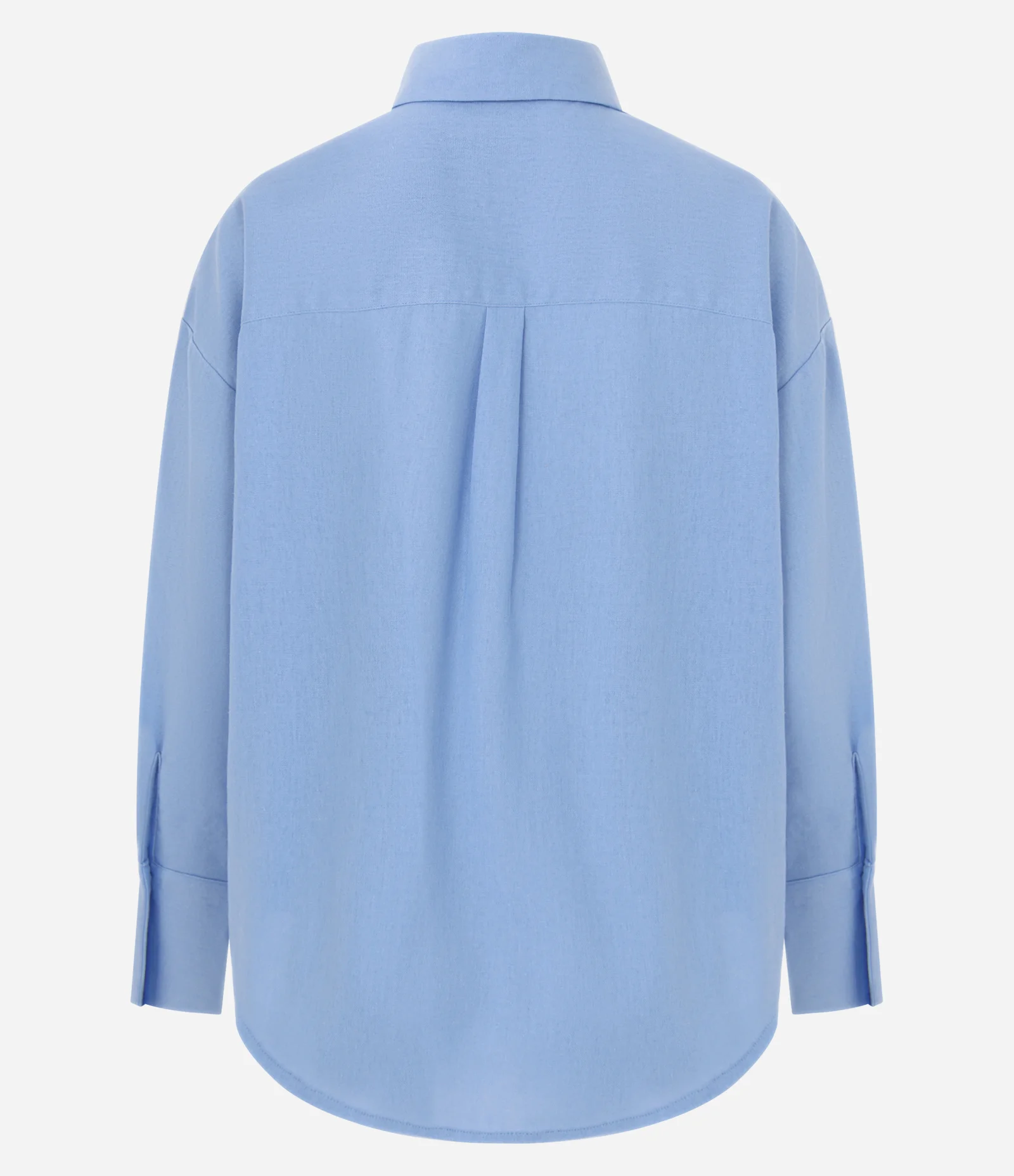 Camisa Manga Longa com Bolso Frontal Azul 2