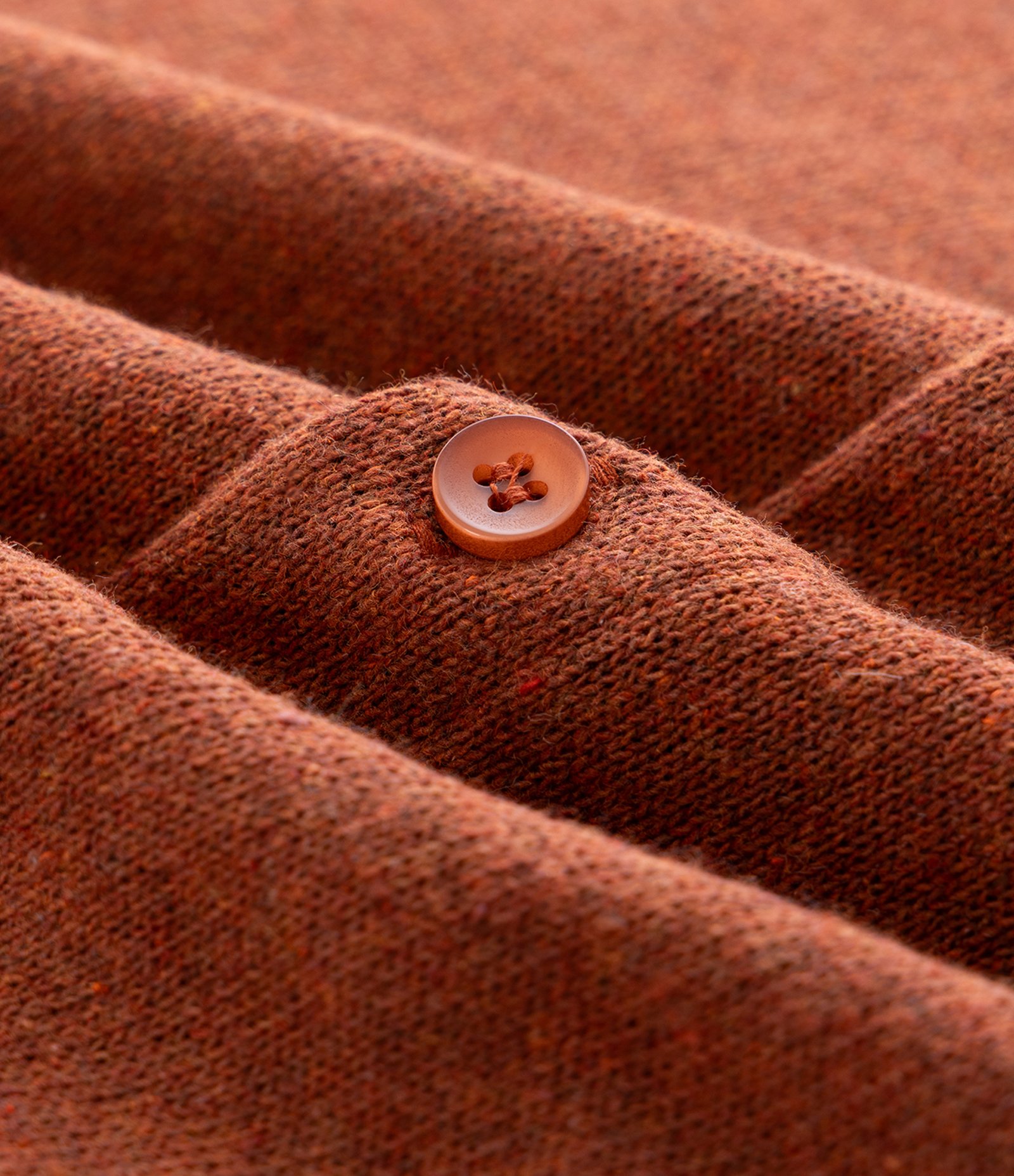 Camisa manga curta Jacquard Listra Jacquard com Barrado Regular Marrom 4