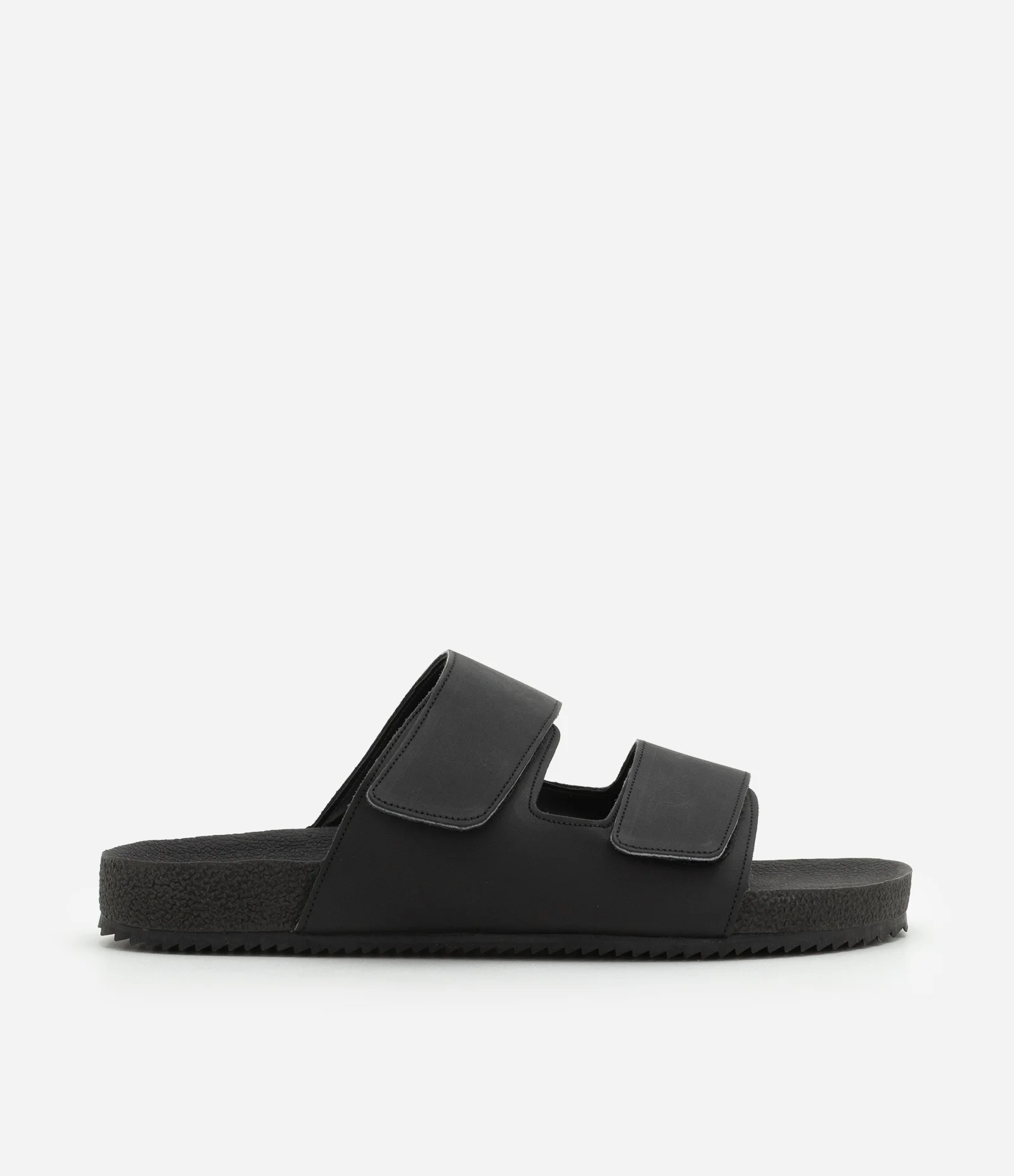 Sandália Slide em Couro Liso Certificado Preto 1