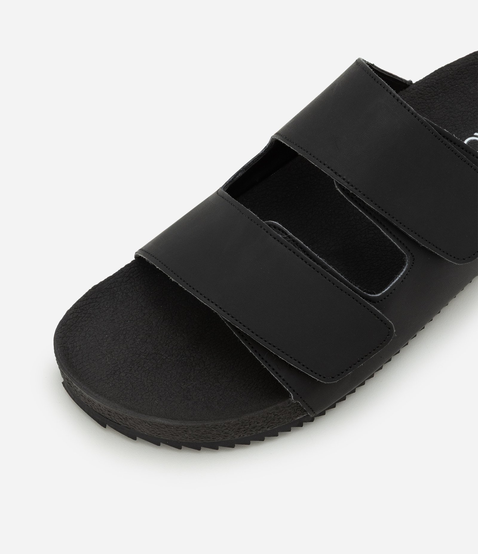 Sandália Slide em Couro Liso Certificado Preto 4