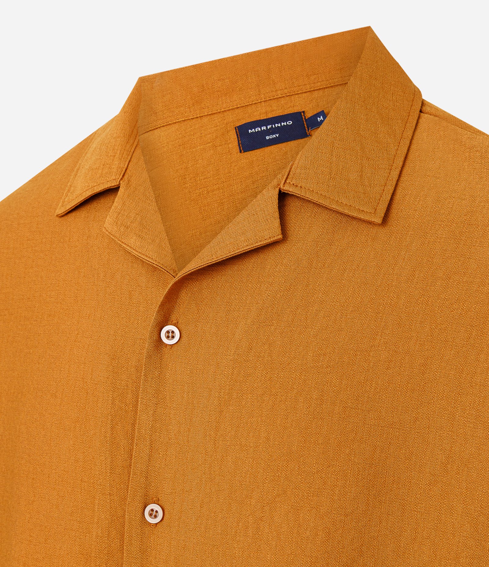 Camisa Boxy em Viscose com Textura bowling Laranja 6