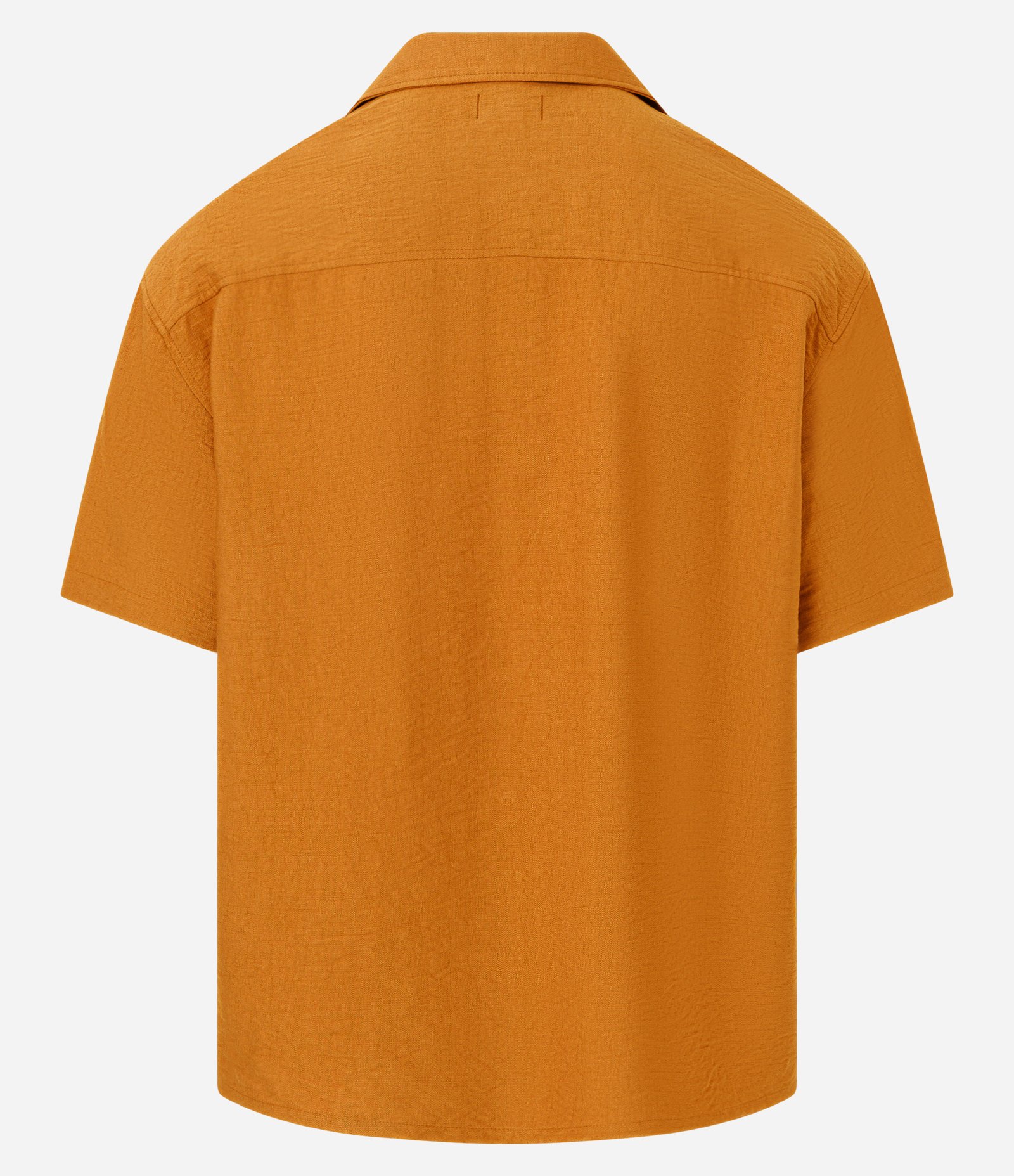 Camisa Boxy em Viscose com Textura bowling Laranja 7