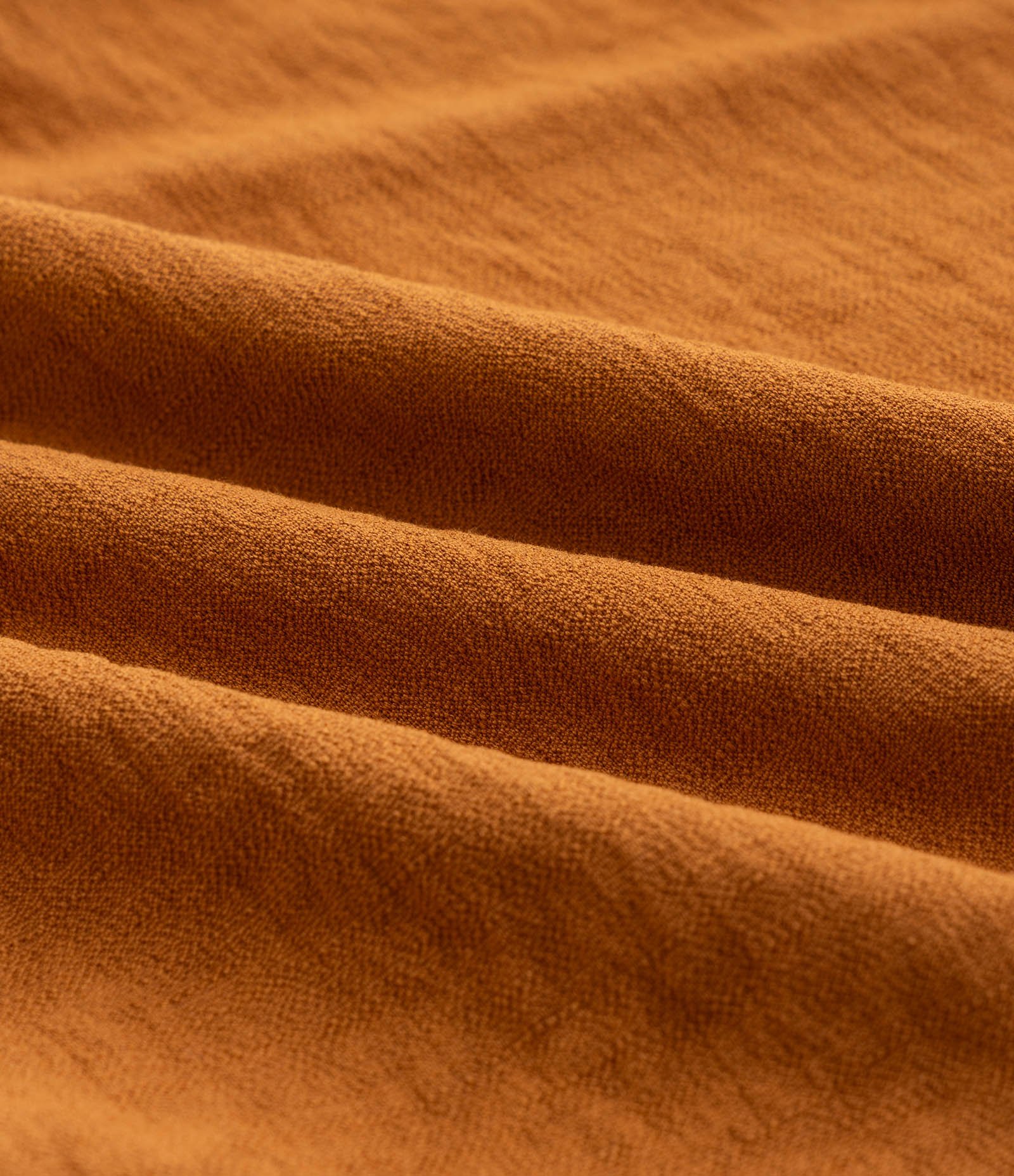 Camisa Boxy em Viscose com Textura bowling Laranja 9