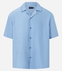 Camisa Boxy em Viscose com Textura bowling