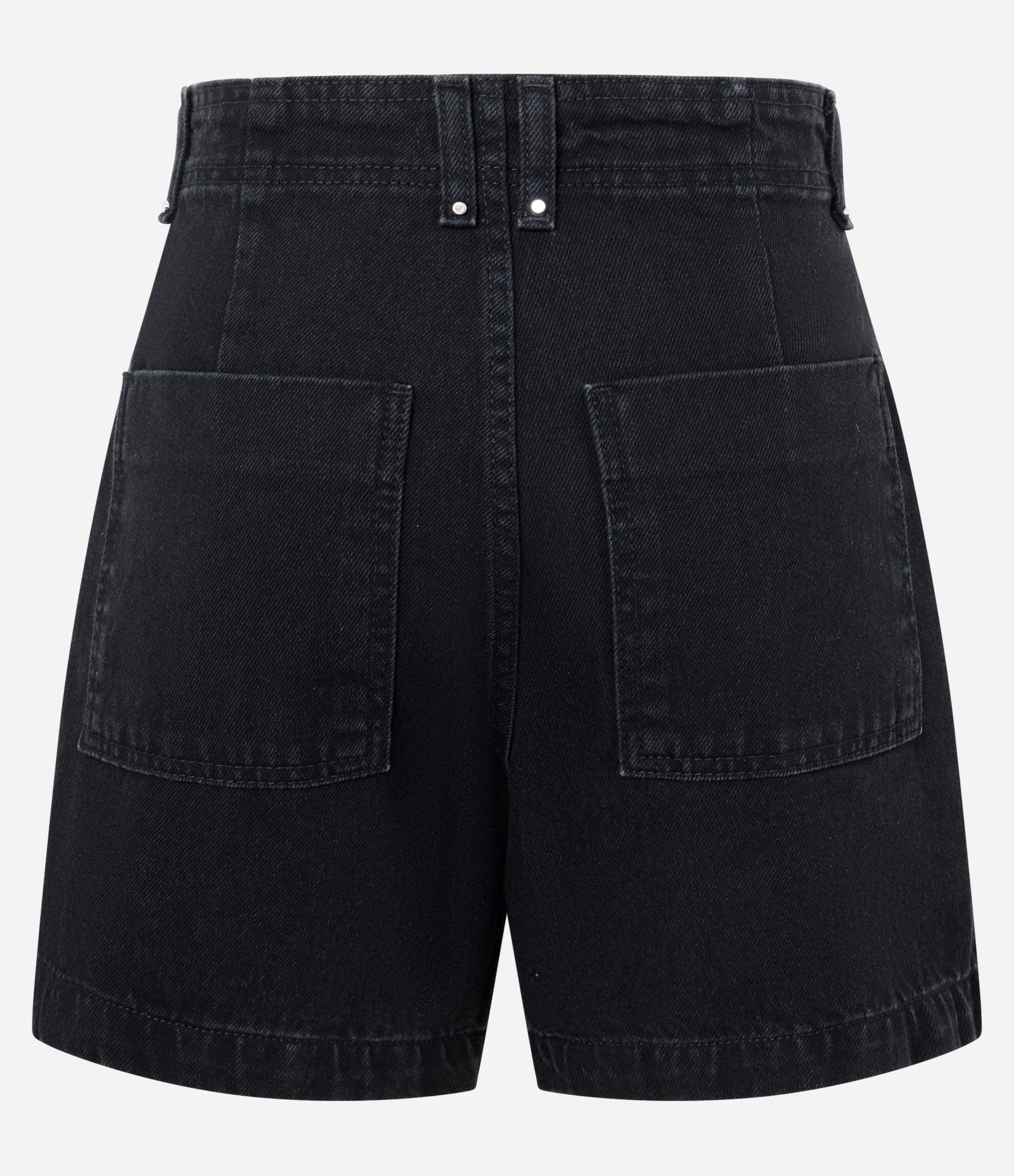 Bermuda Midi em Jeans com  Cintura Média Preto 6