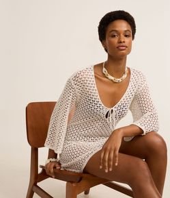 Saída de Praia Vestido em Crochê