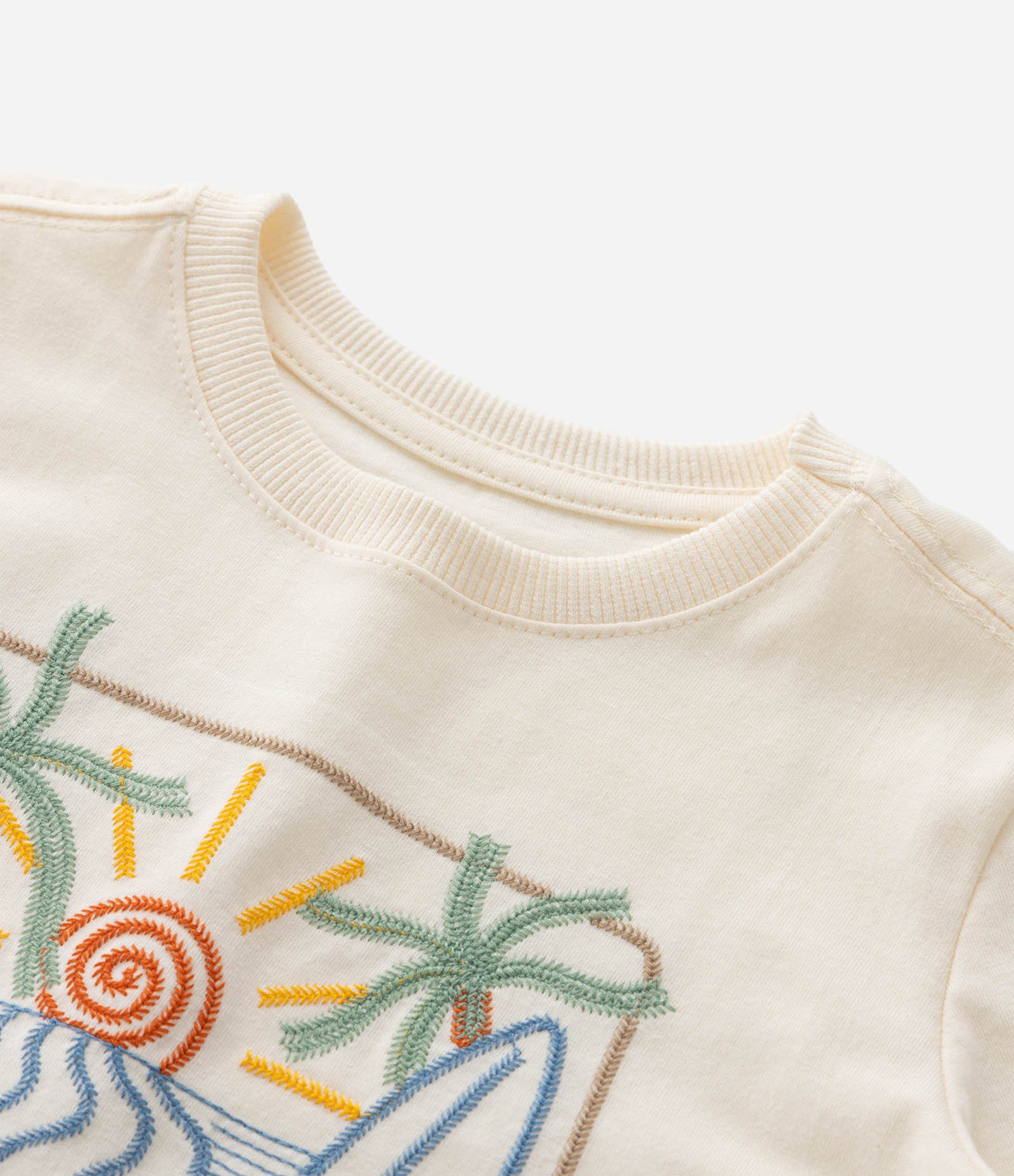 Camiseta Infantil com Estampa Tropical - Tam 1 a 6 Anos Bege 4
