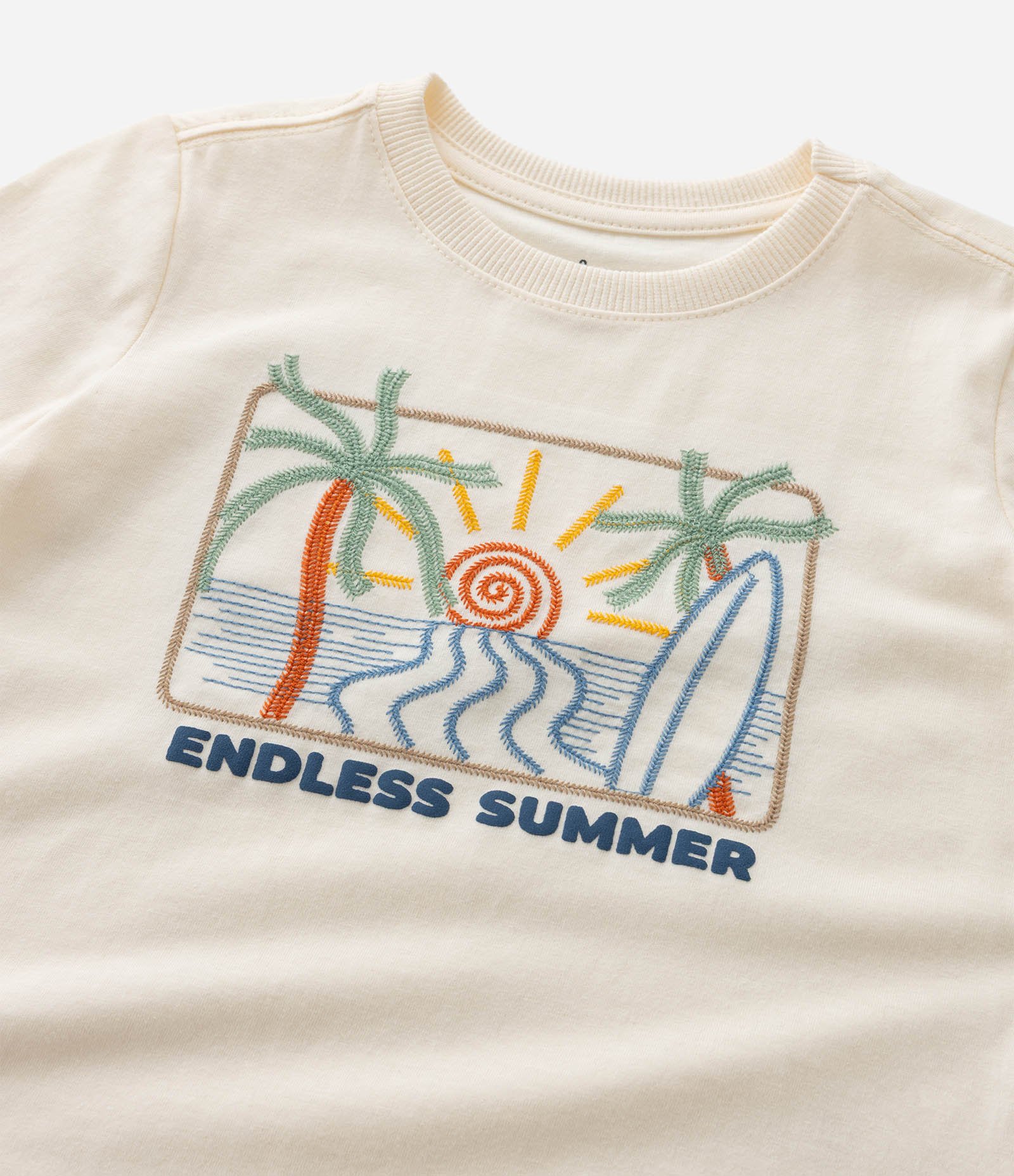 Camiseta Infantil com Estampa Tropical - Tam 1 a 6 Anos Bege 5