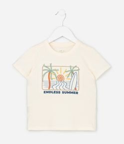 Camiseta Infantil com Estampa Tropical - Tam 1 a 6 Anos