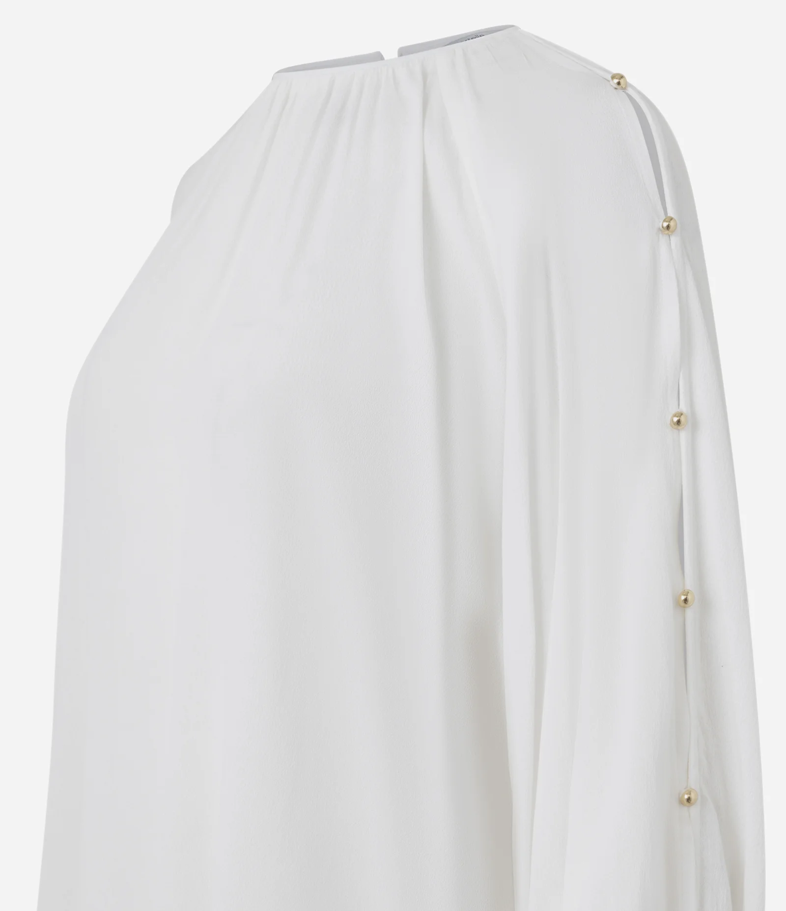 Blusa em Viscose com Botões Delicados nas Mangas Branco 6