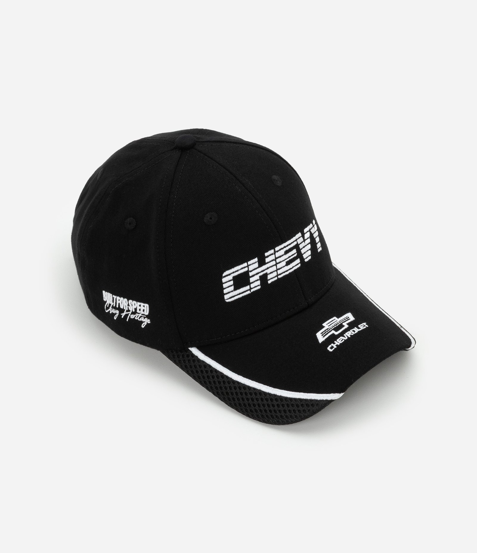 Boné Aba Curva em Sarja com Letras Dad Hat Chevrolet Preto 3