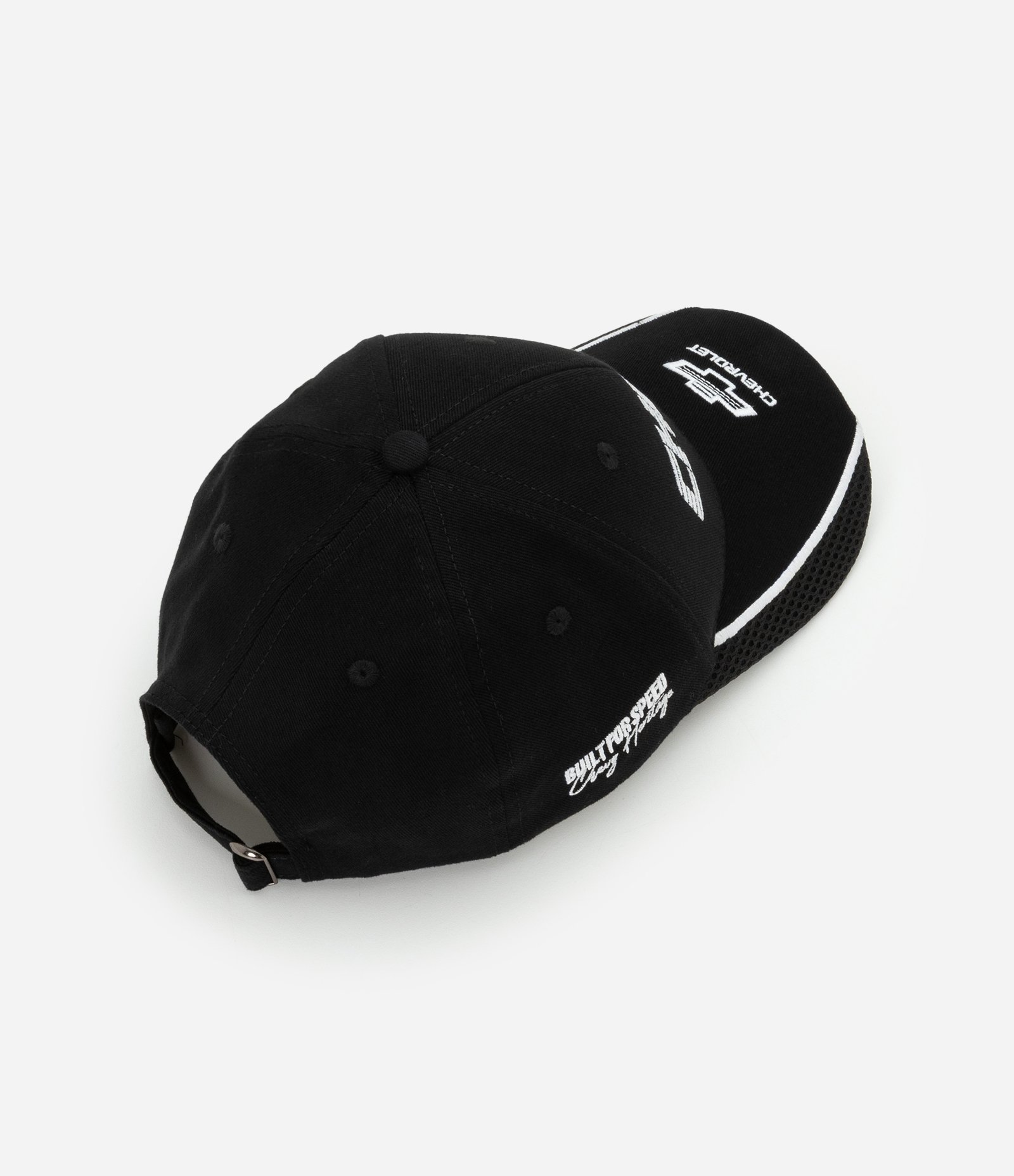 Boné Aba Curva em Sarja com Letras Dad Hat Chevrolet Preto 4
