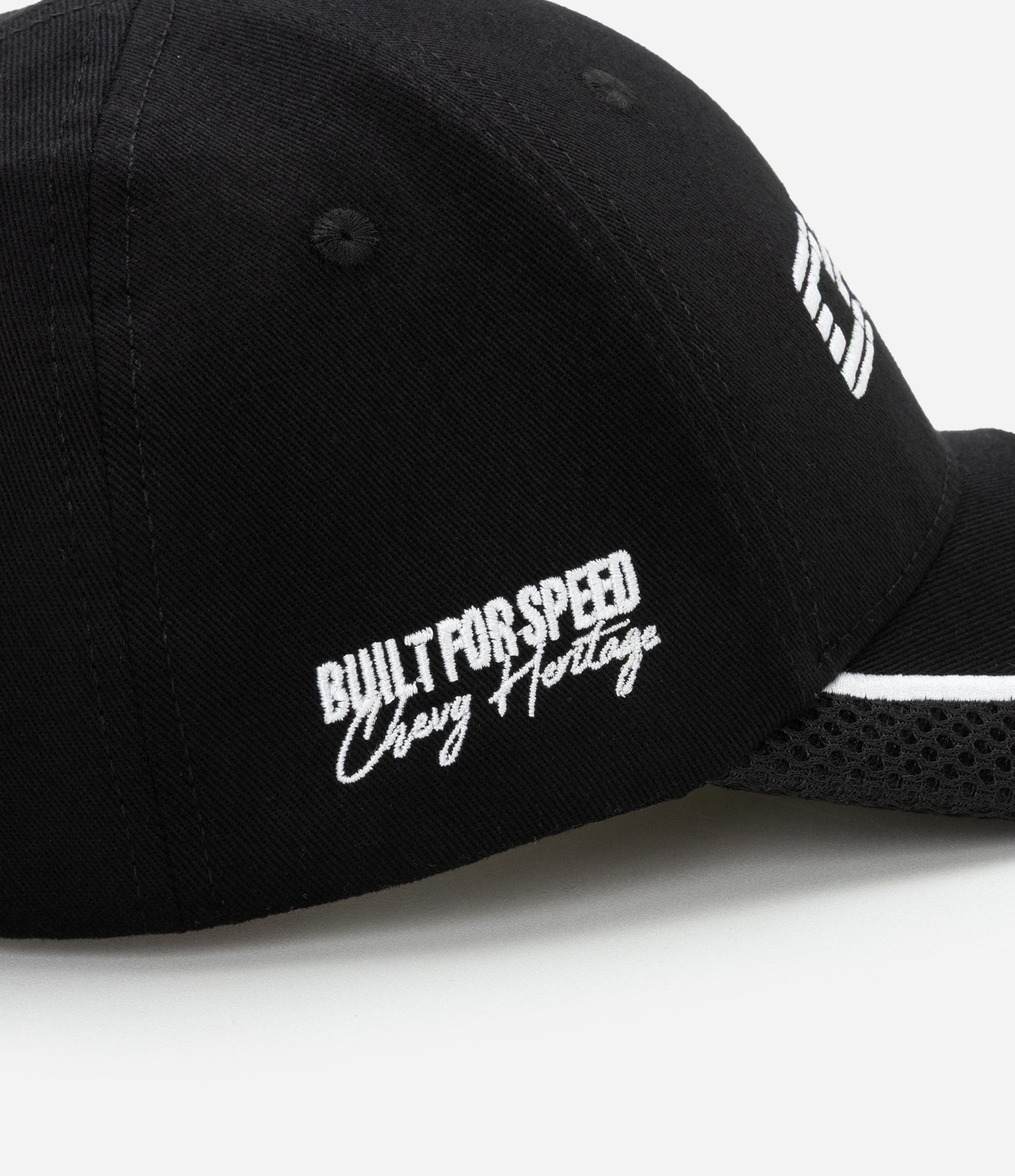 Boné Aba Curva em Sarja com Letras Dad Hat Chevrolet Preto 5