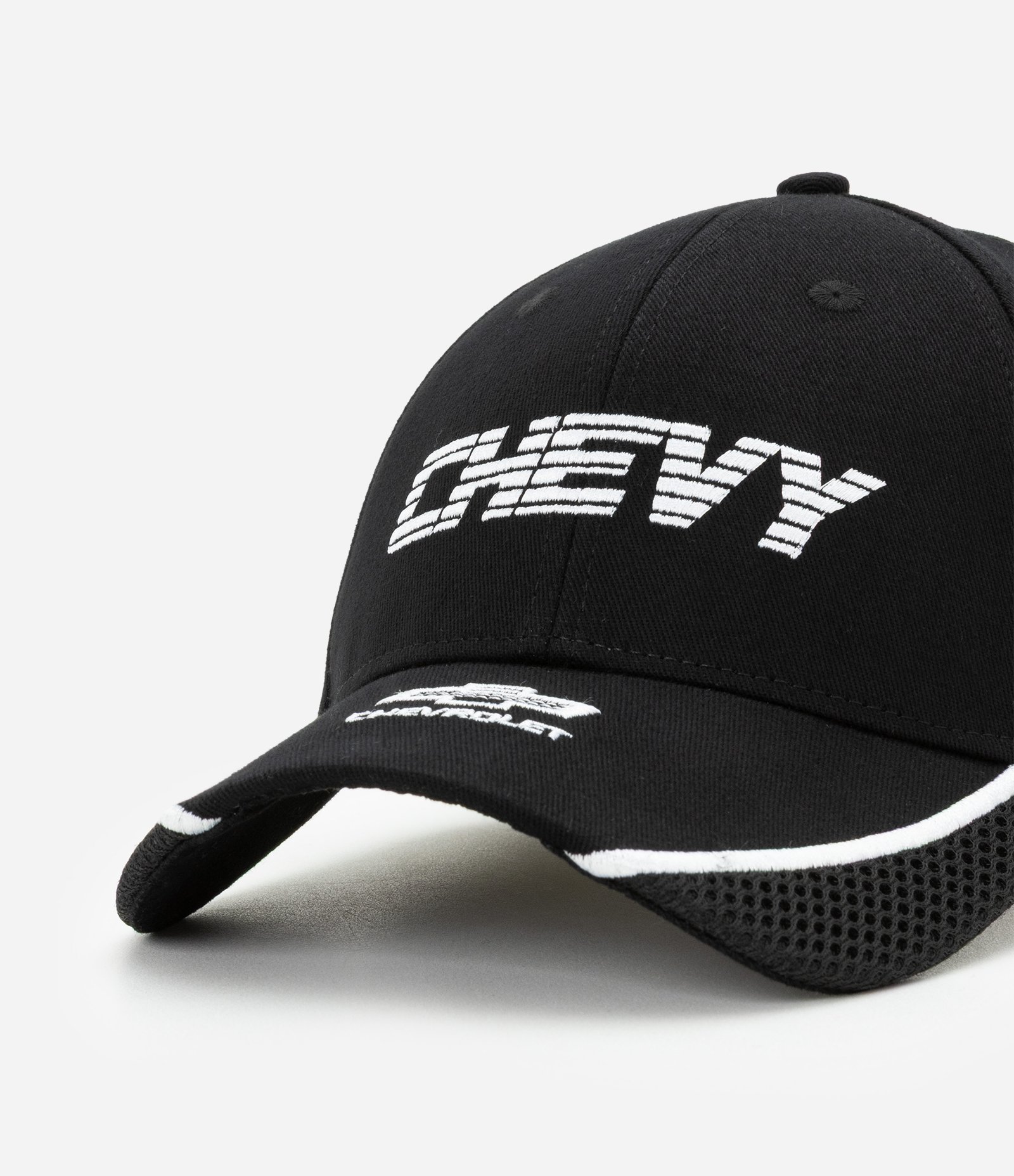 Boné Aba Curva em Sarja com Letras Dad Hat Chevrolet Preto 6