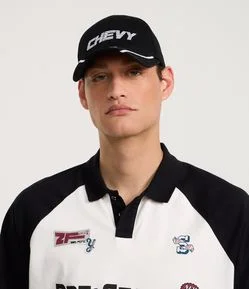 Boné Aba Curva em Sarja com Letras Dad Hat Chevrolet