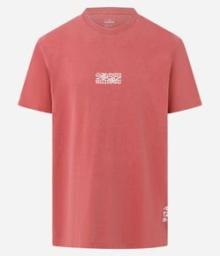 Camiseta Comfort em Algodão Estonado com Estampa Geométrico