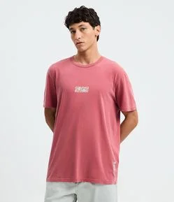 Camiseta Comfort em Algodão Estonado com Estampa Geométrico
