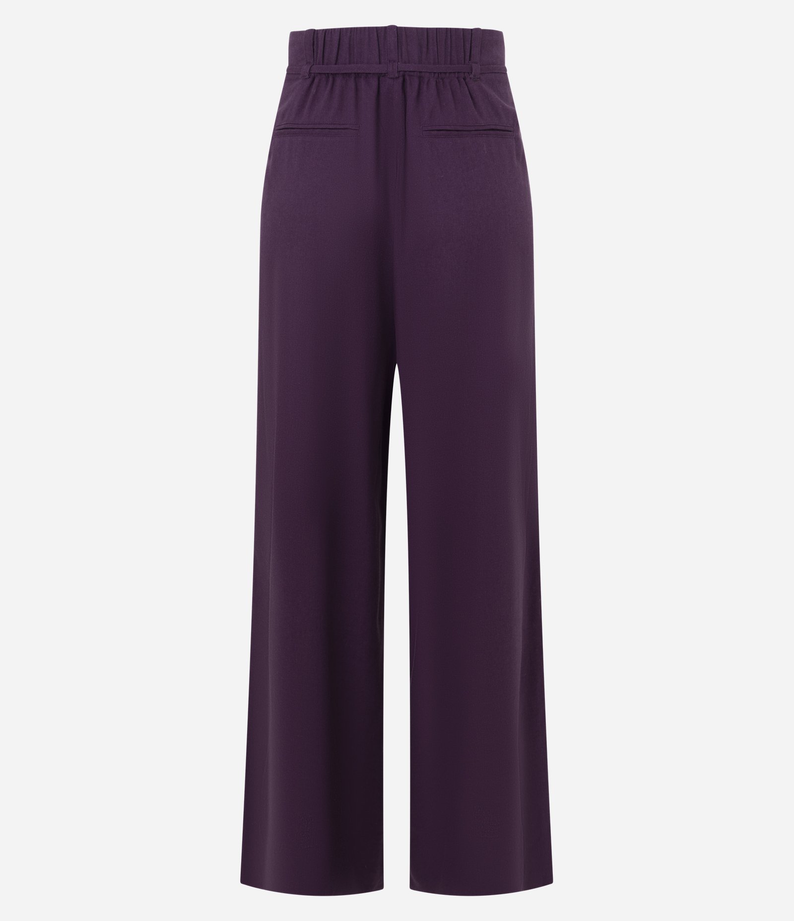 Calça Pantalona em Linho com Amarração Roxo 2