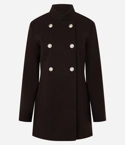 Jaqueta Pesada com Abotoamento Frontal Transpassado