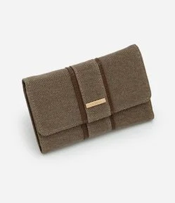 Carteira Envelope Média Com Detalhe de Listra em Lona