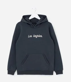 Casaco Infantil com Capuz e Bordado Los Angeles – Tam 5 a 14 Anos