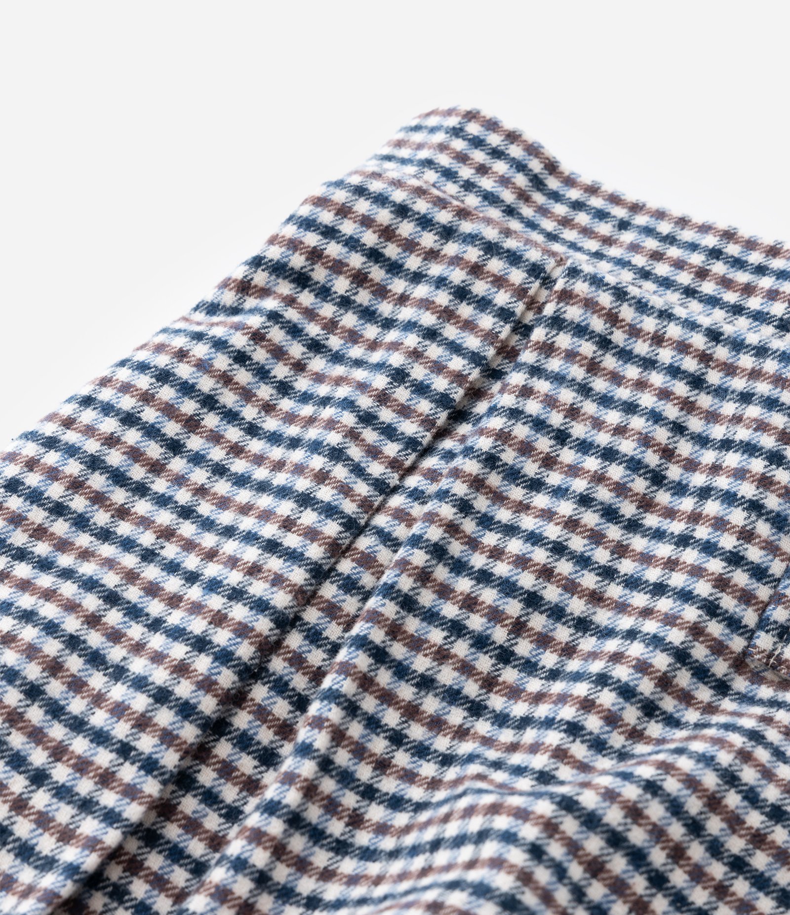 Short Saia Infantil em Flanela com Estampa Xadrez – Tam 1 a 6 Anos Azul/Marrom/Bege 5