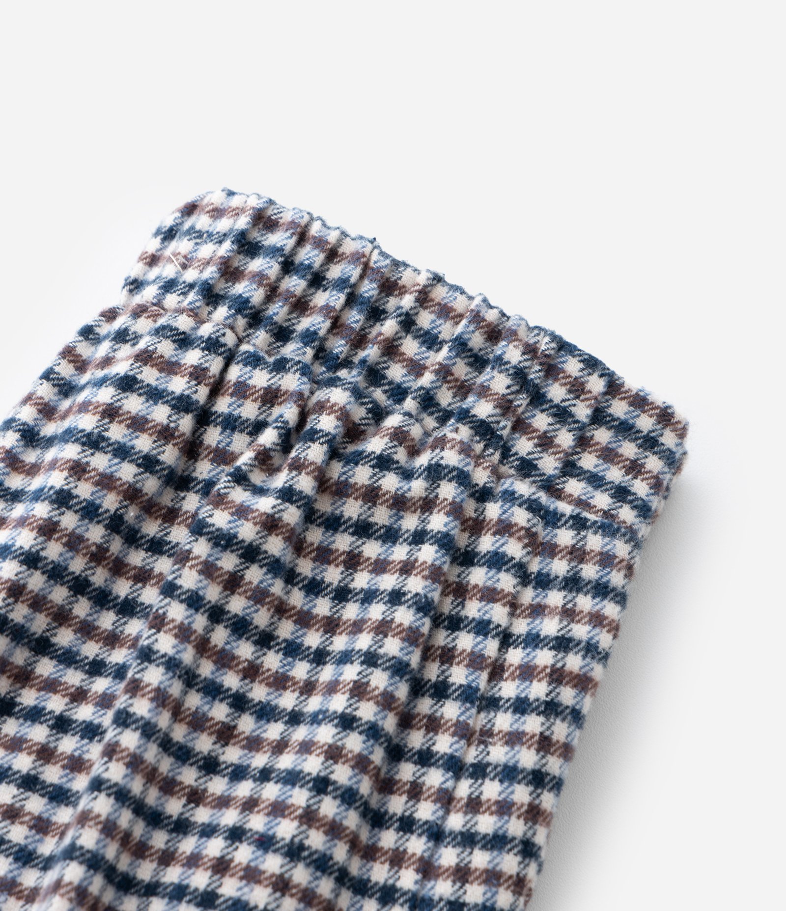 Short Saia Infantil em Flanela com Estampa Xadrez – Tam 1 a 6 Anos Azul/Marrom/Bege 6