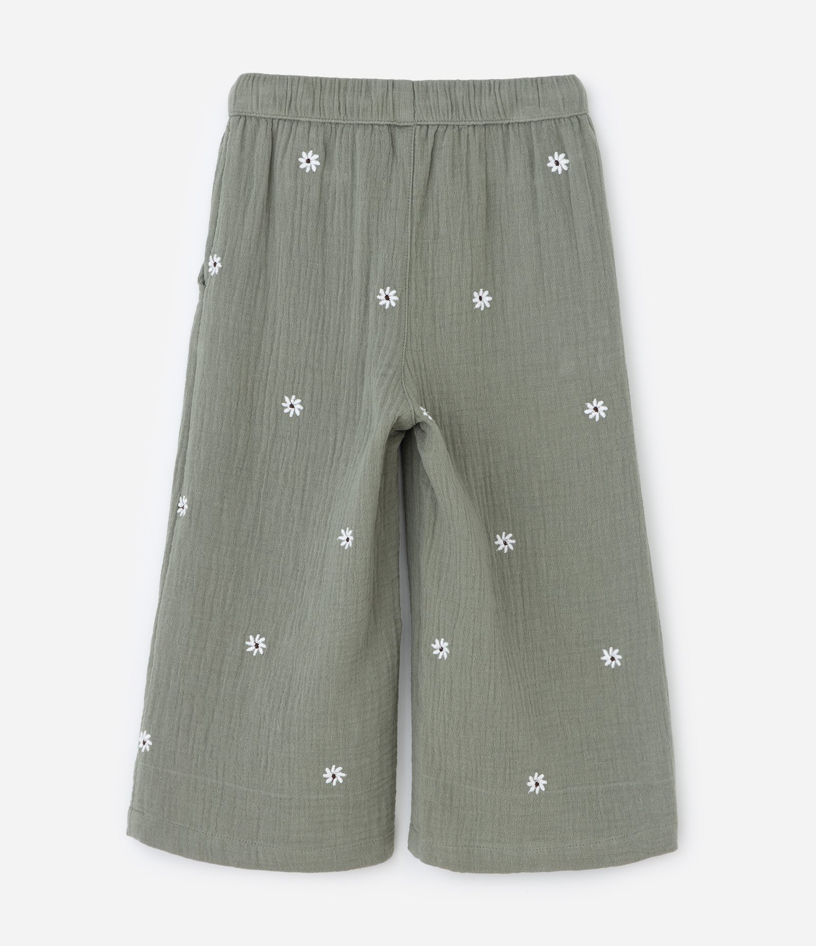 Conjunto Infantil de Blusa e Calça com Estampa de Florzinhas - Tam 1 a 4 Anos Verde 5