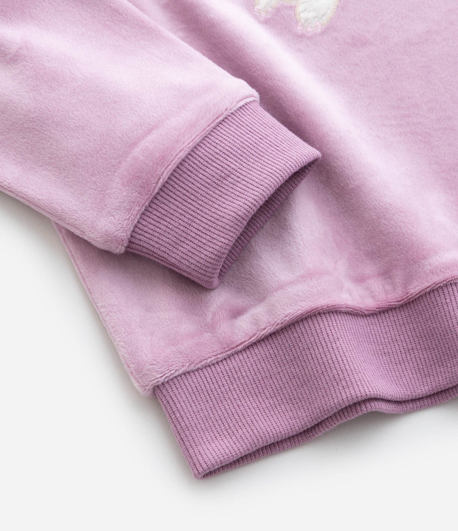 Conjunto Infantil Casaco e Calça com Orelhas no Capuz – Tam 1 a 6 Anos Rosa/Off White 10