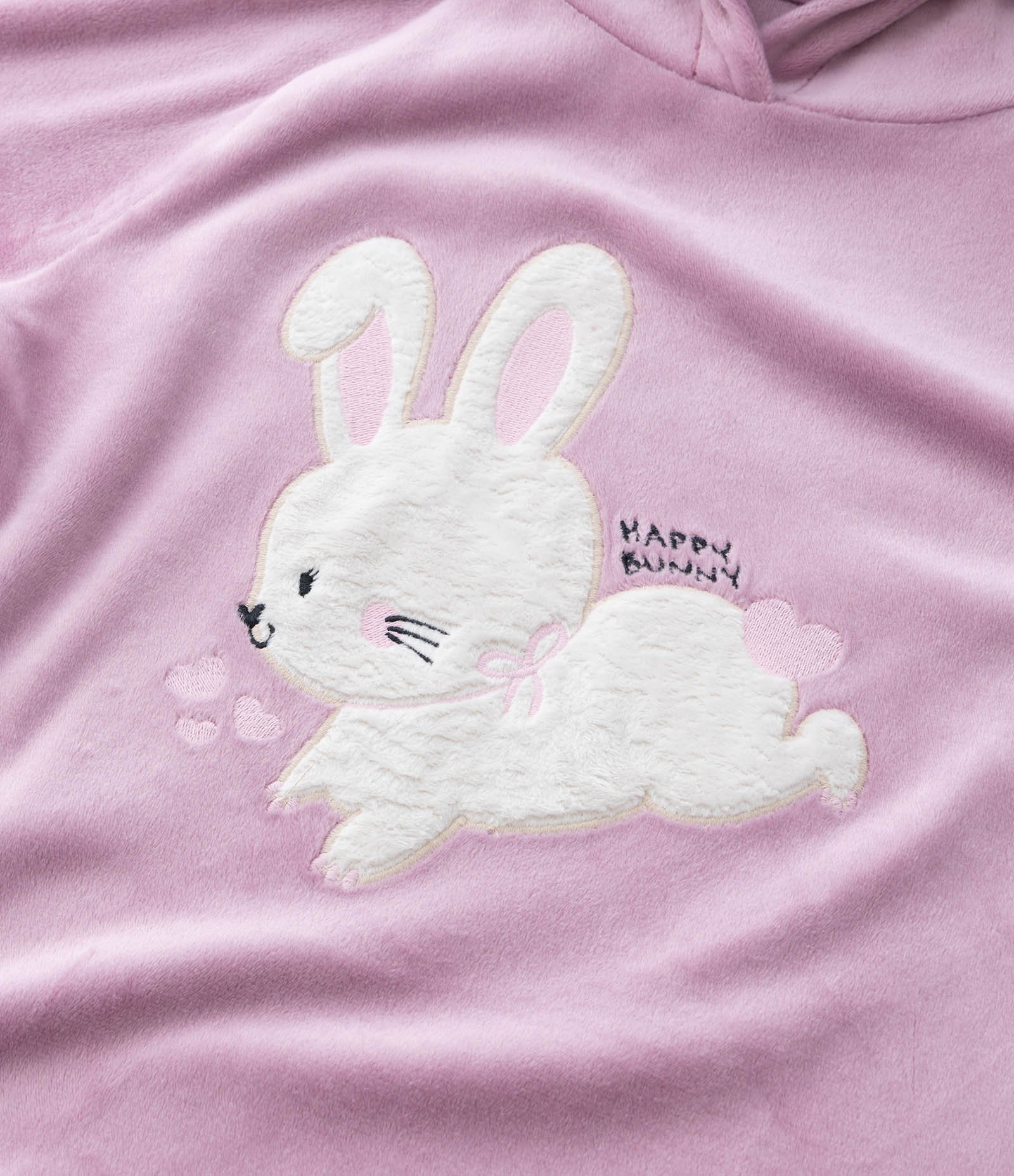 Conjunto Infantil Casaco e Calça com Orelhas no Capuz – Tam 1 a 6 Anos Rosa/Off White 12