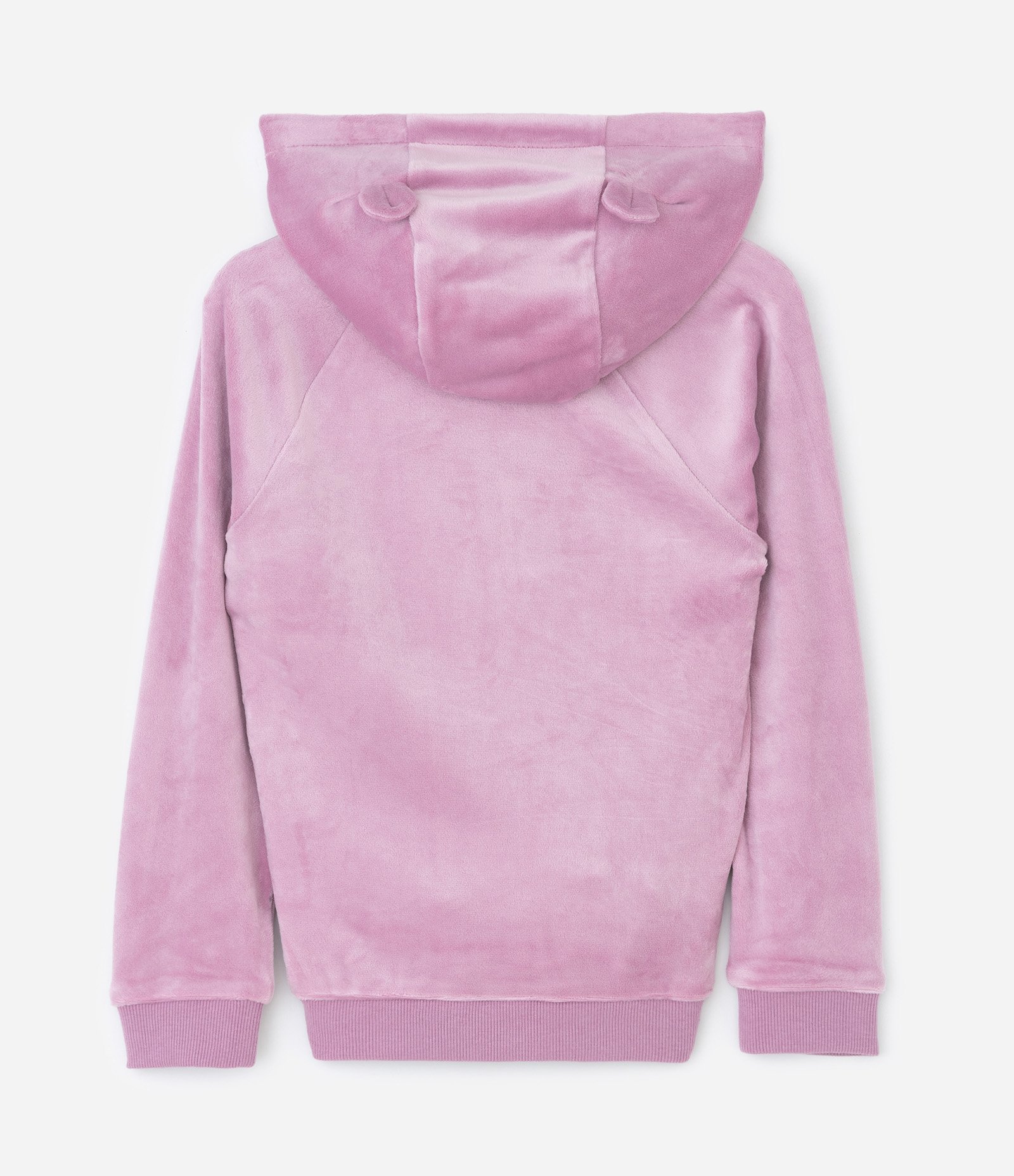 Conjunto Infantil Casaco e Calça com Orelhas no Capuz – Tam 1 a 6 Anos Rosa/Off White 3