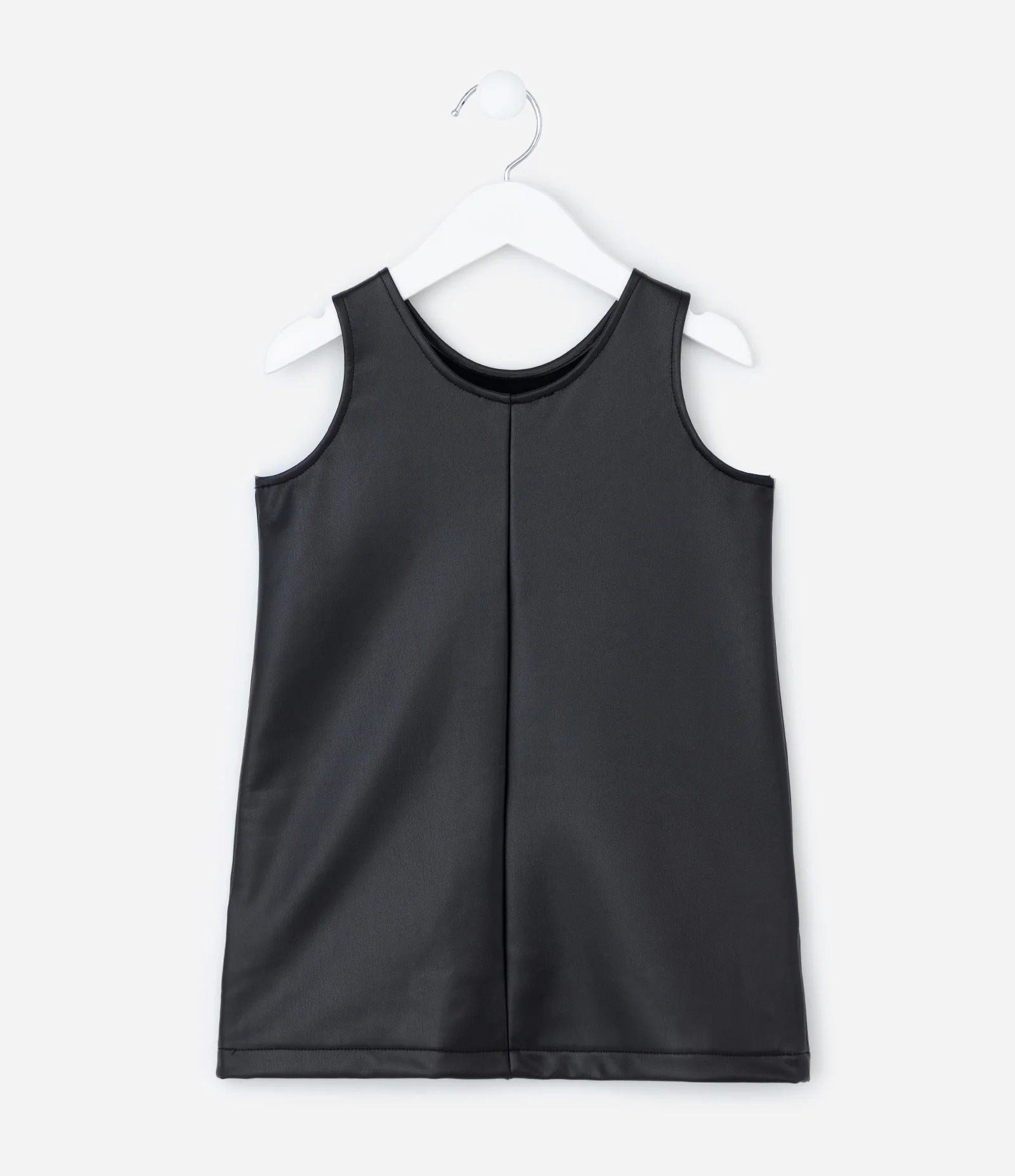 Vestido Infantil sem Manga com Aplicações Florais – Tam 1 a 6 Anos Preto 2