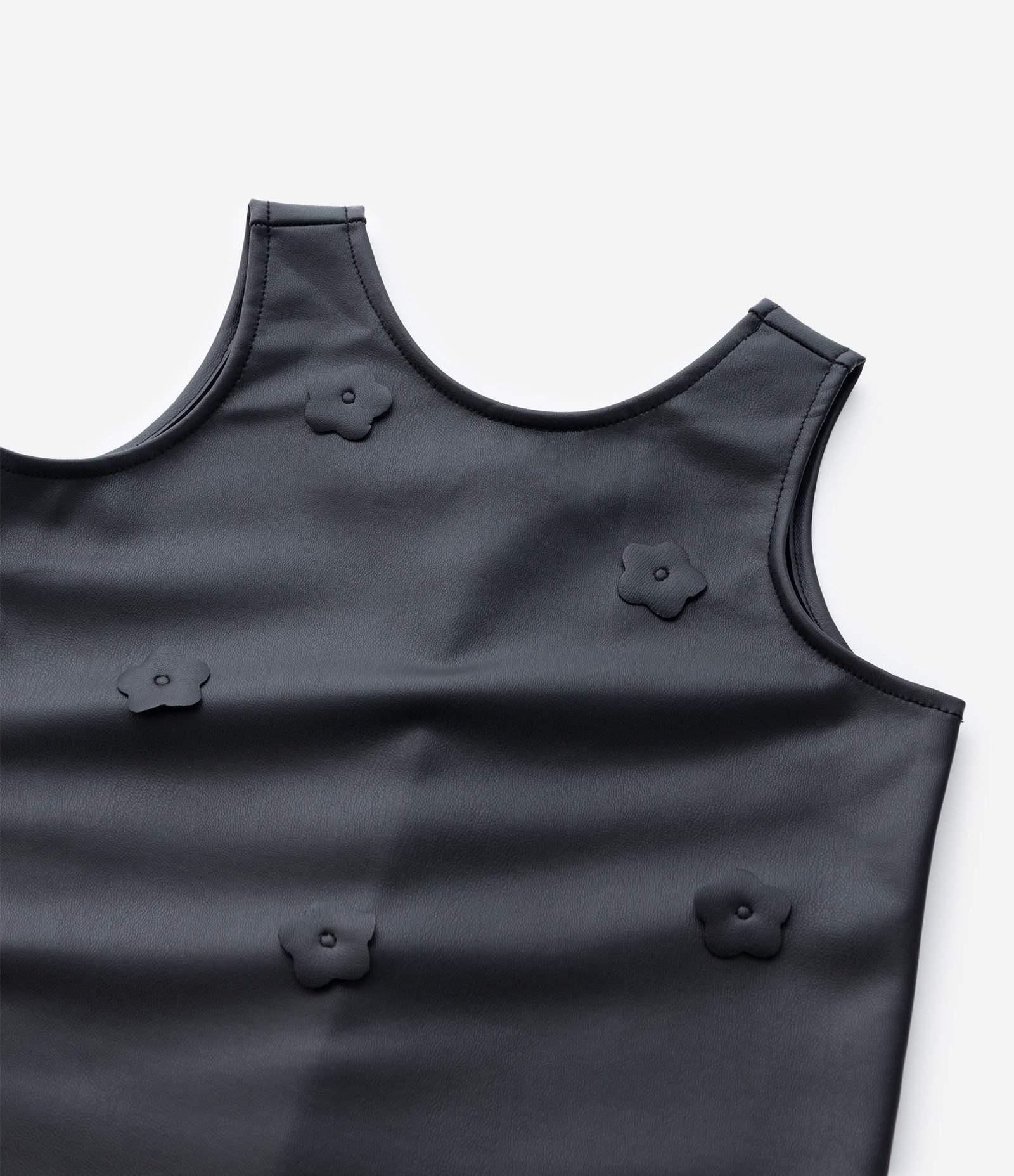 Vestido Infantil sem Manga com Aplicações Florais – Tam 1 a 6 Anos Preto 4