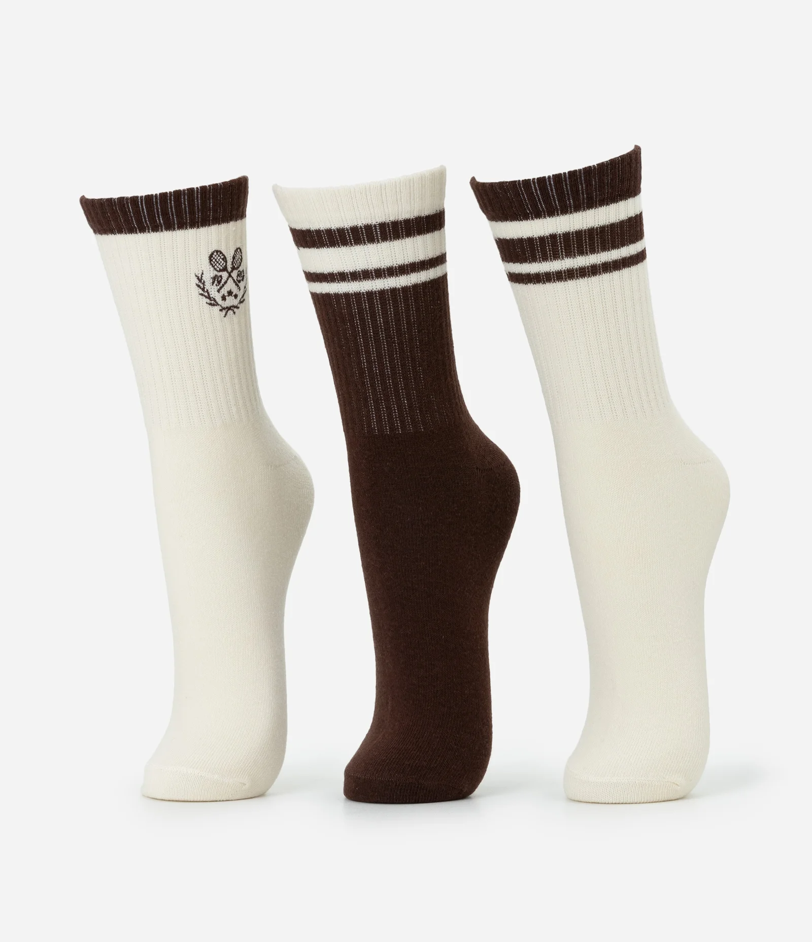 Kit 03 Meias Cano Alto Esportivas em Algodão Multicores 1