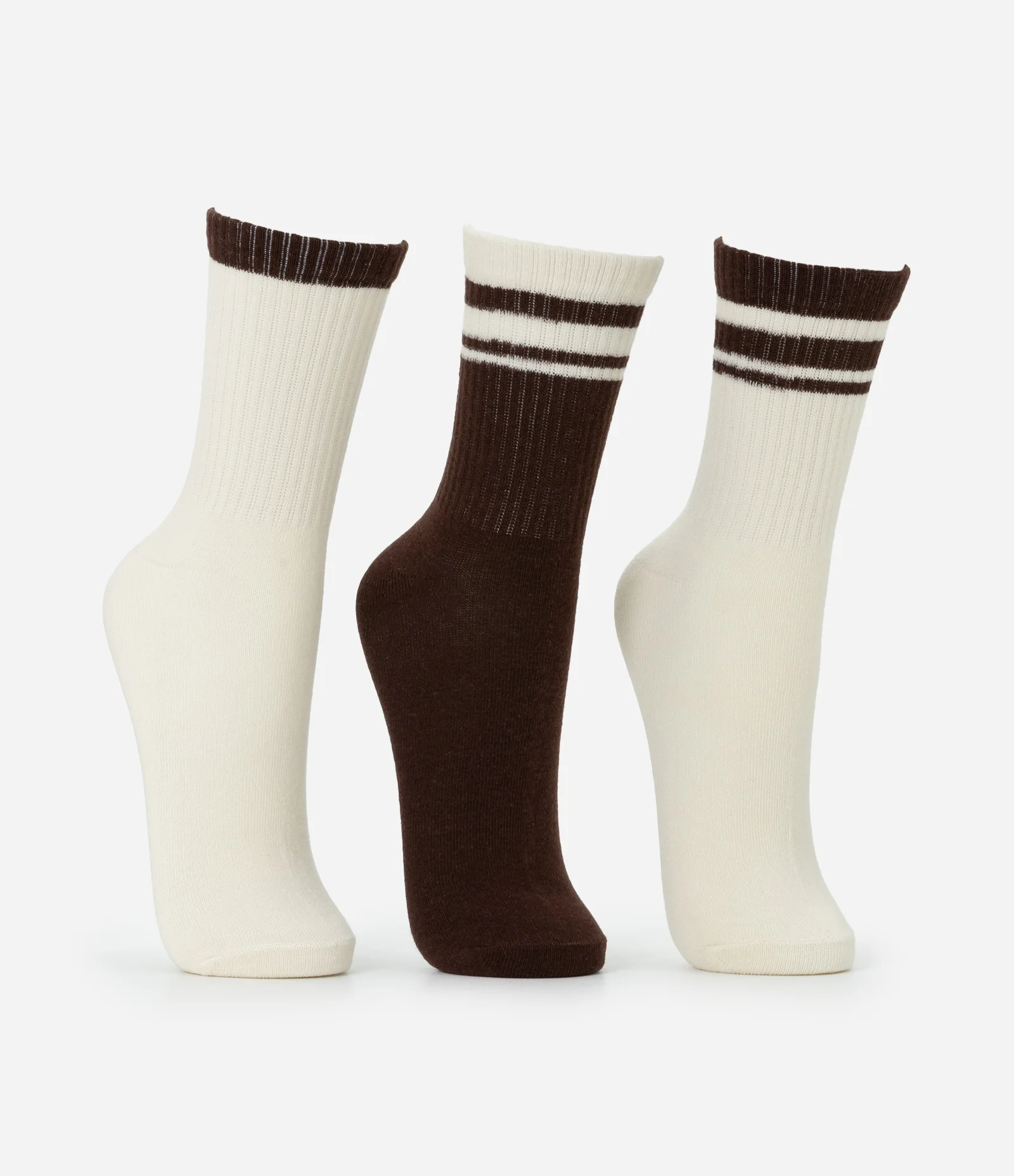 Kit 03 Meias Cano Alto Esportivas em Algodão Multicores 2