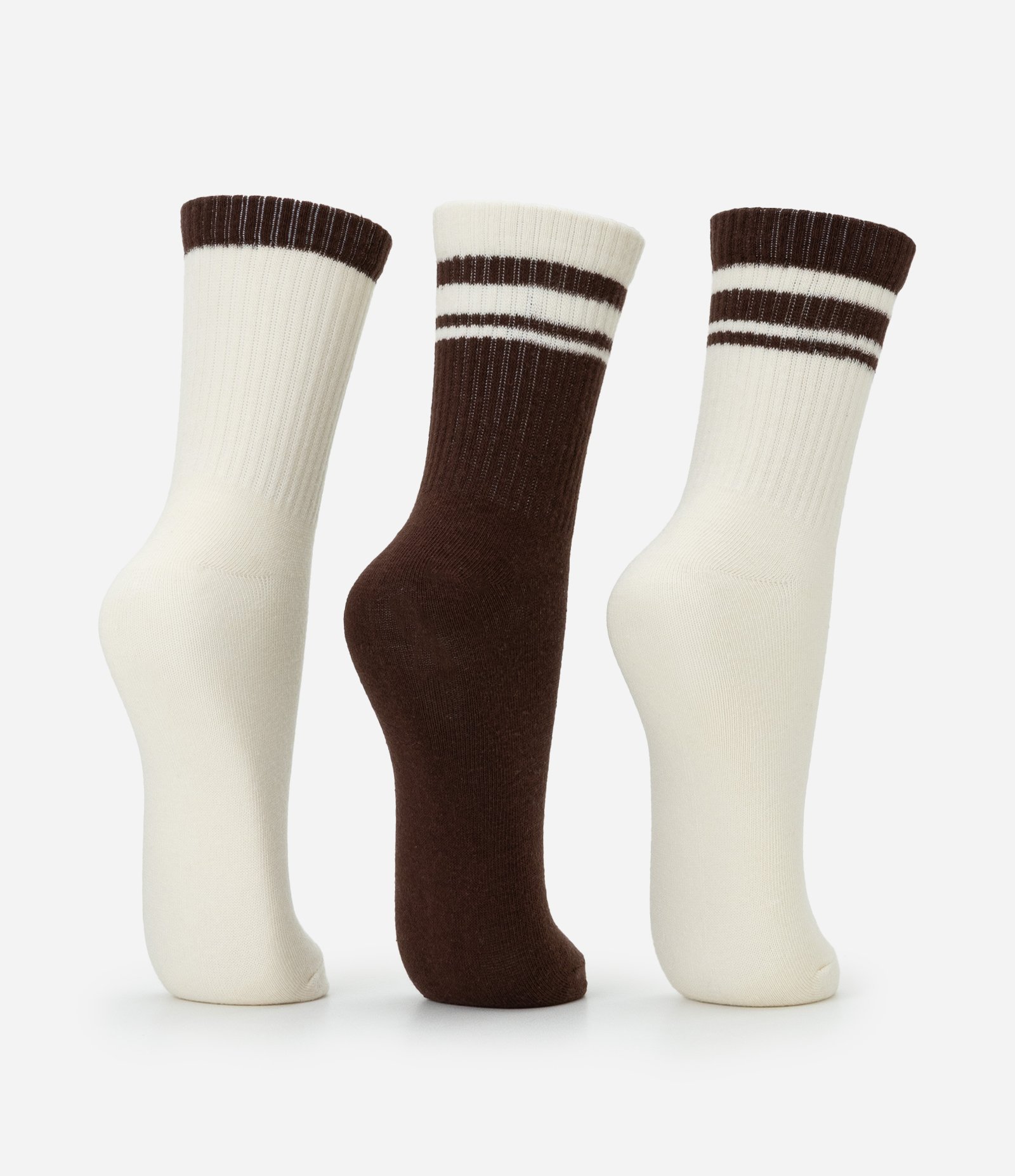 Kit 03 Meias Cano Alto Esportivas em Algodão Multicores 3